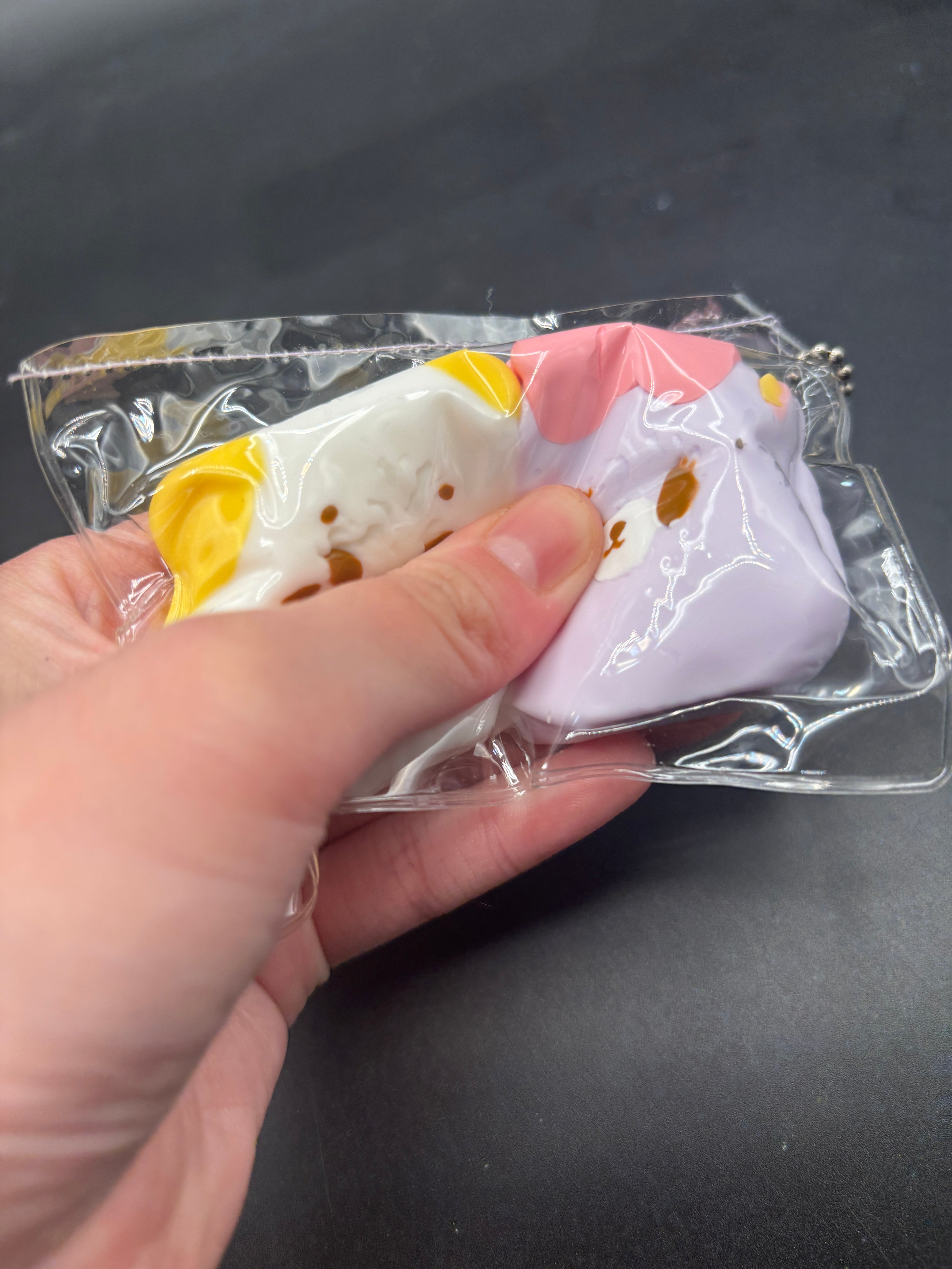 Pack of 2 mini rice ball cat and bear taba squishy soft