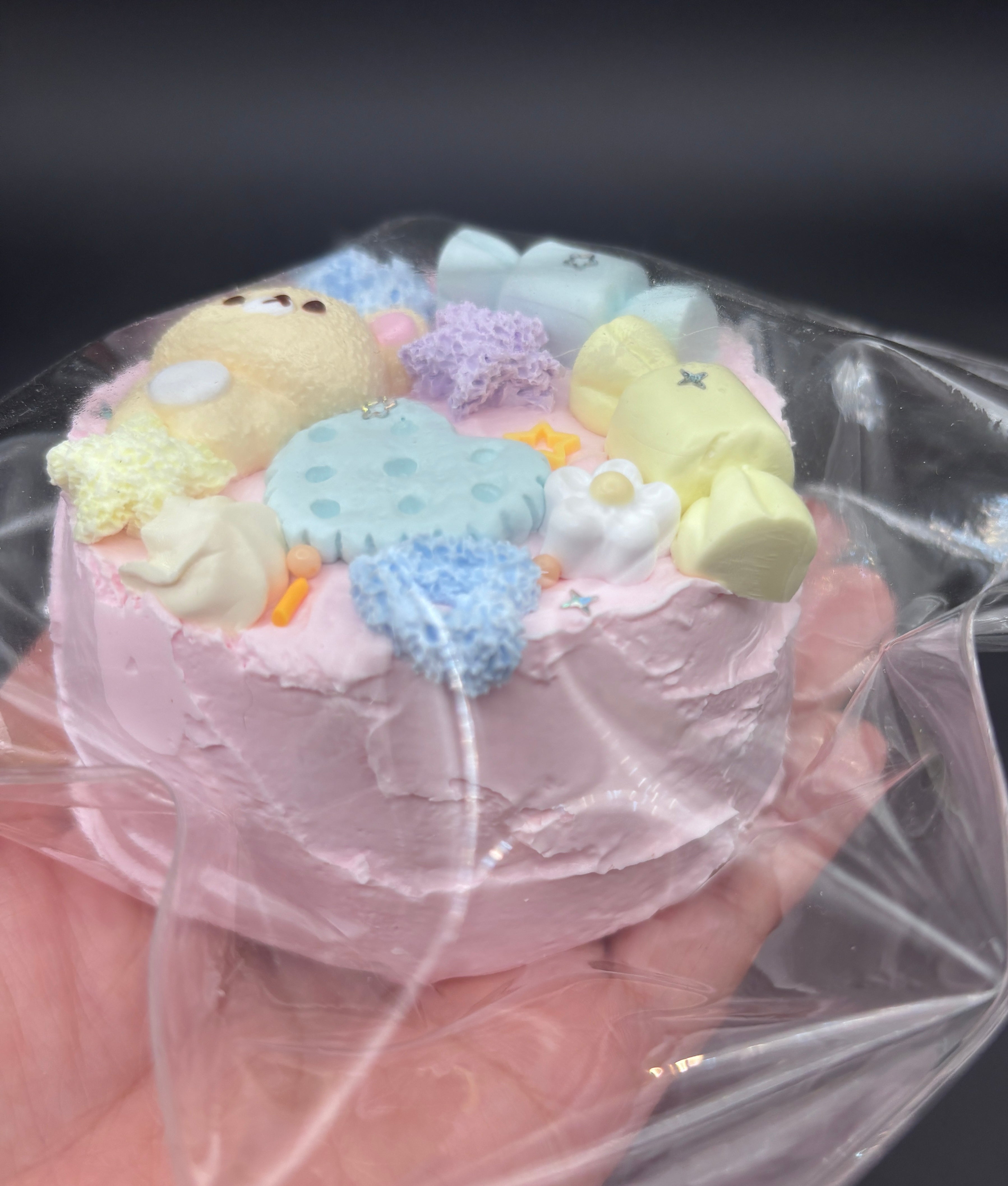 Pink Large korilakkuma cake Taba Squishy Toy