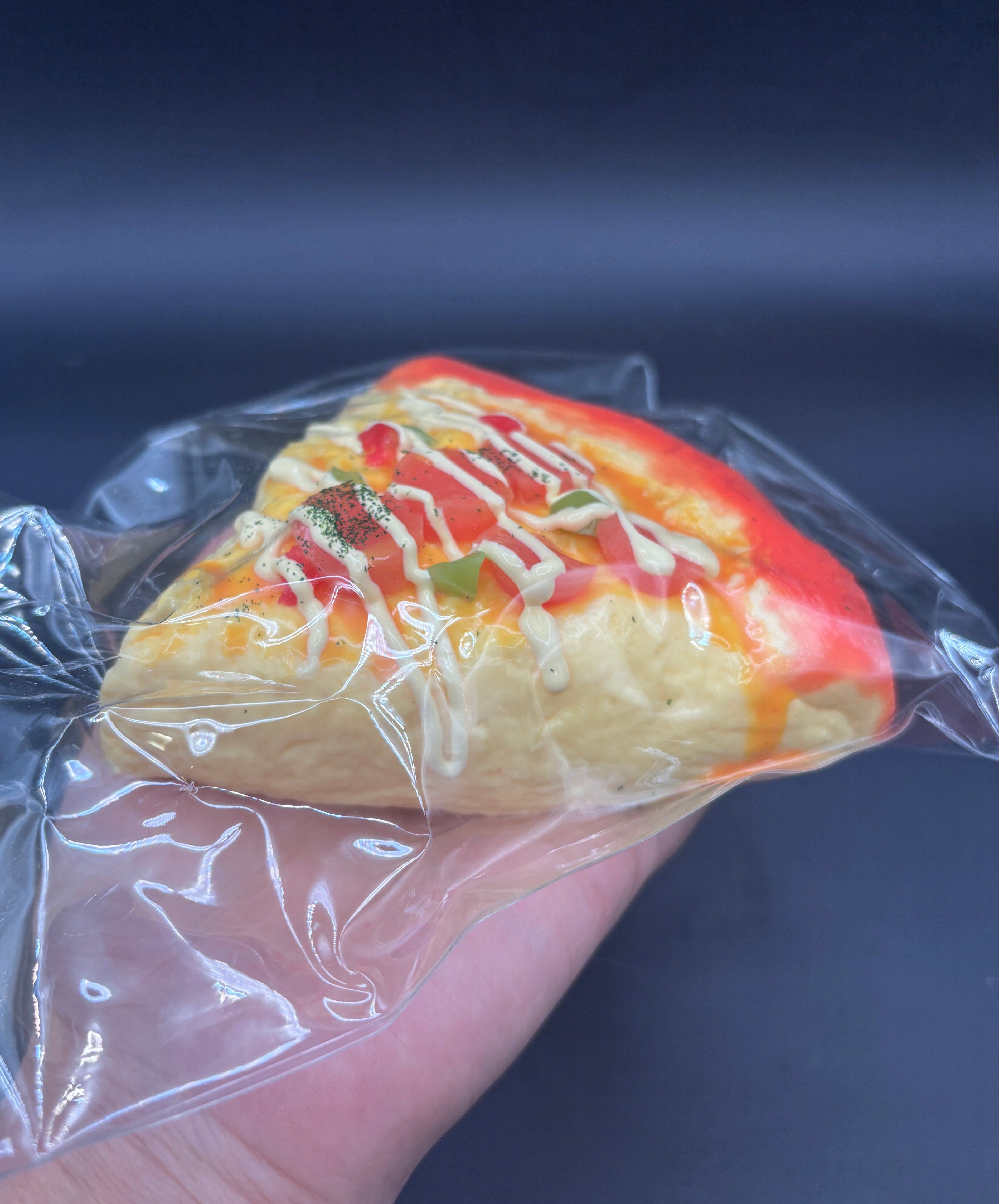 Extra large soft and thick cheese sausage pizza realistic  soft taba squishy