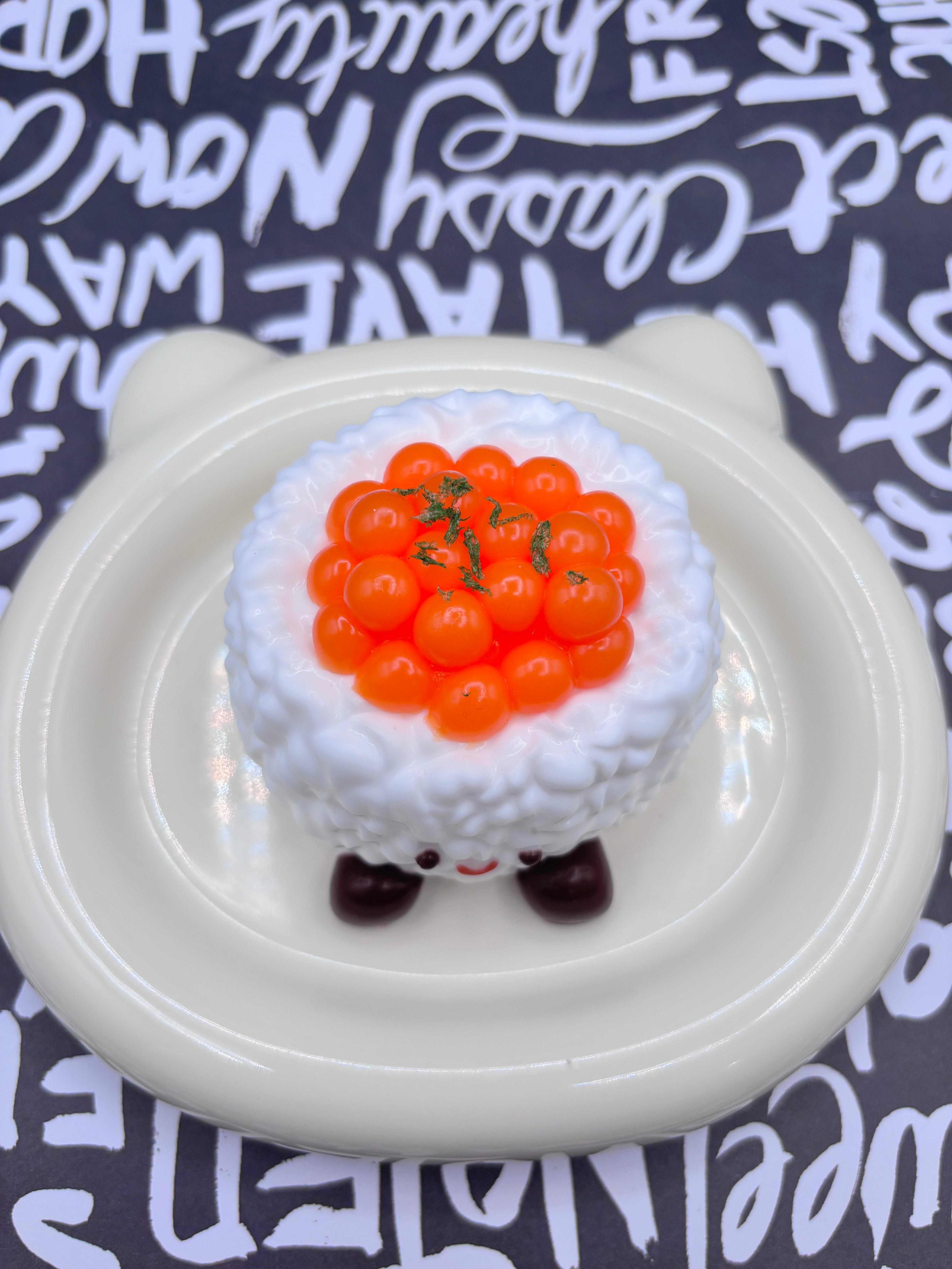 JC Salmon Roe Sushi Taba Squishy Toy