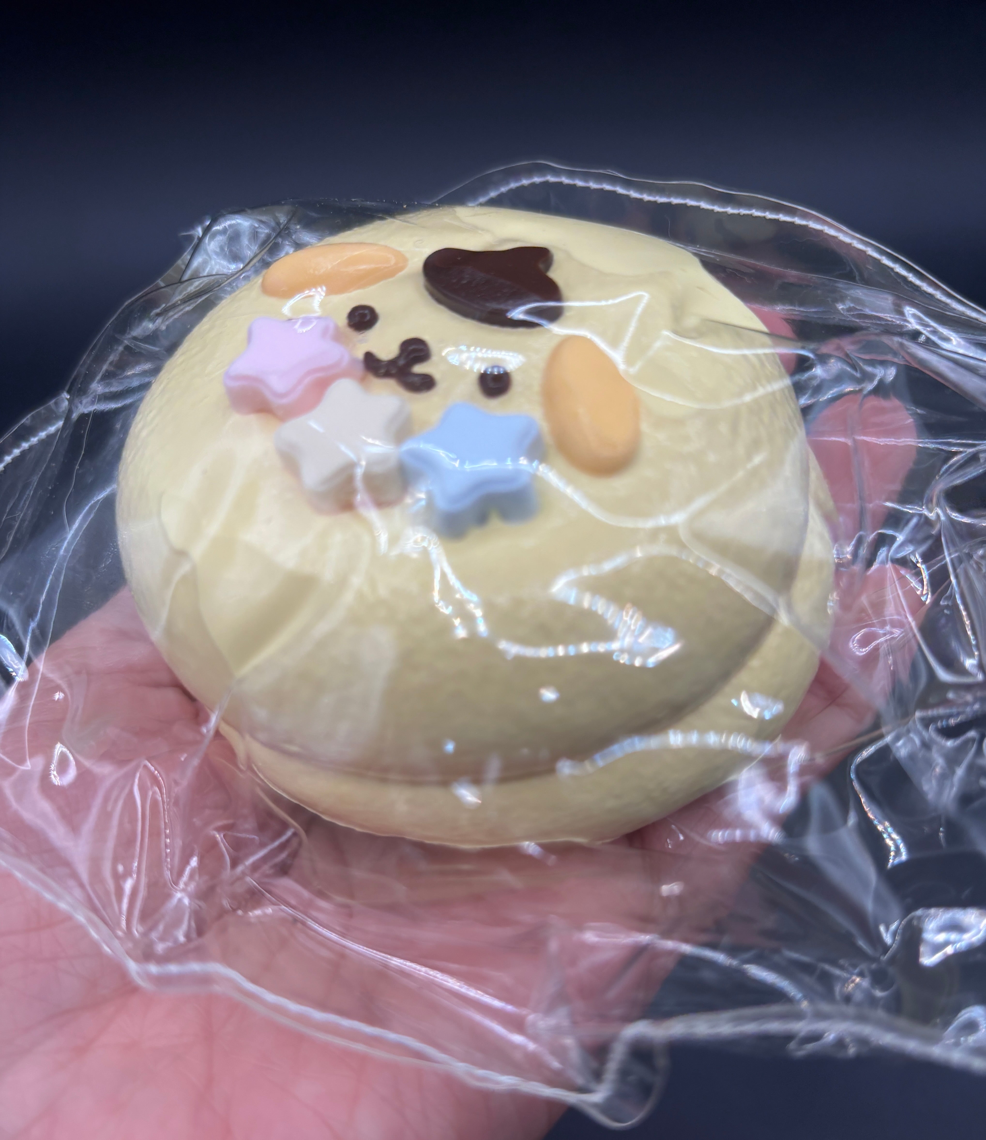 Pompompurin large water twisted cake soft taba squishy