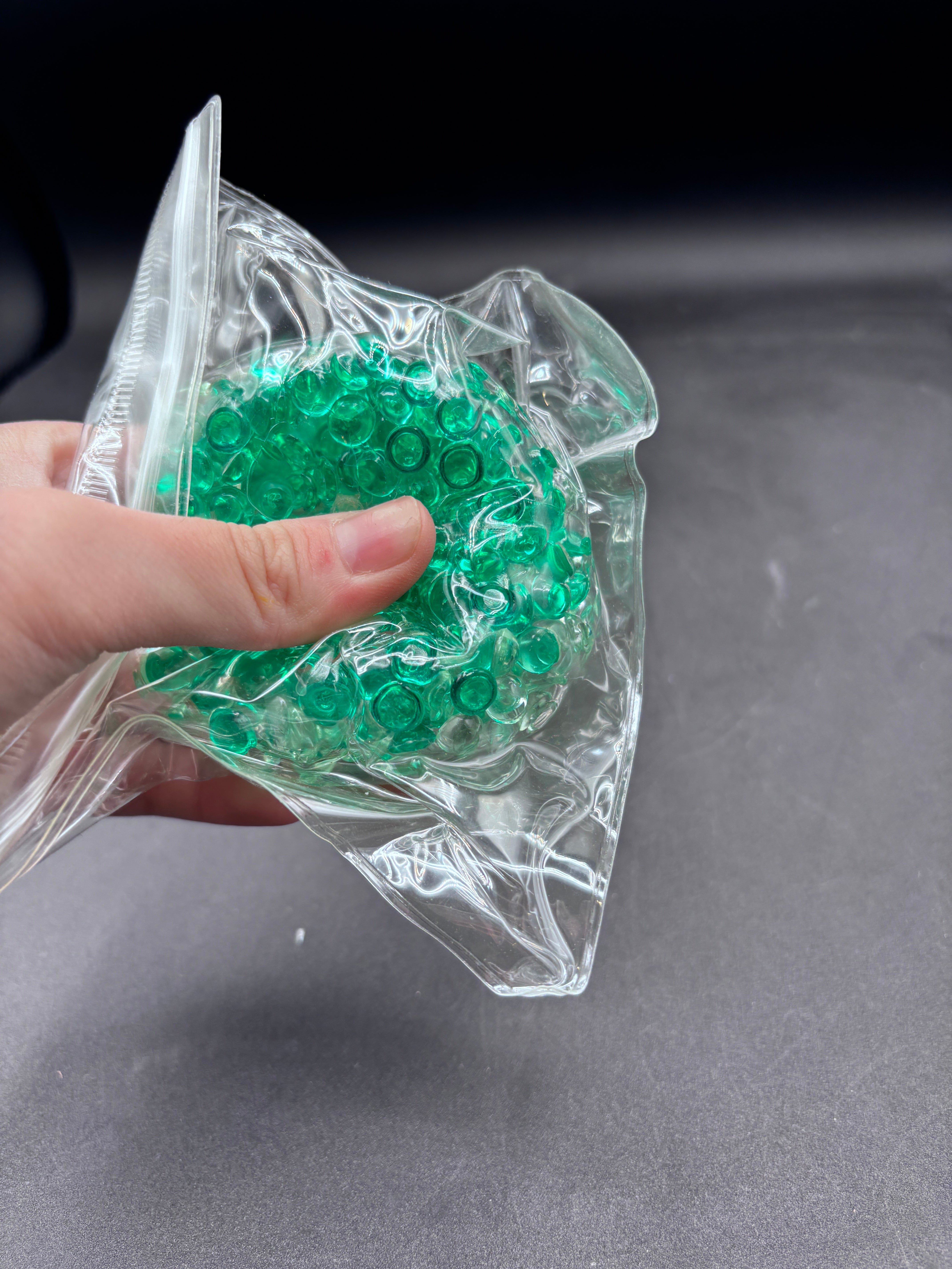 Crunchy fish bead green ombre Stress Ball