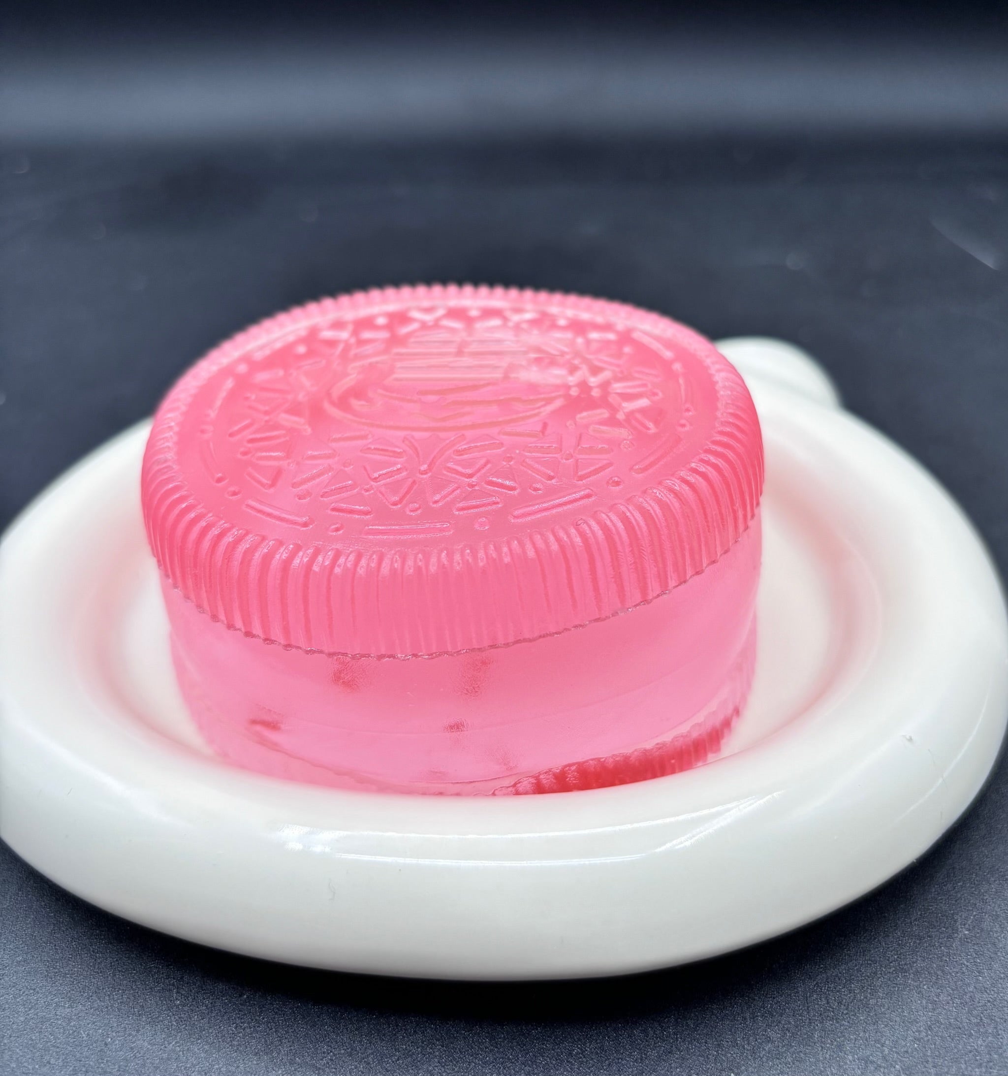 Pink Transparent Biscuit Taba Squishy