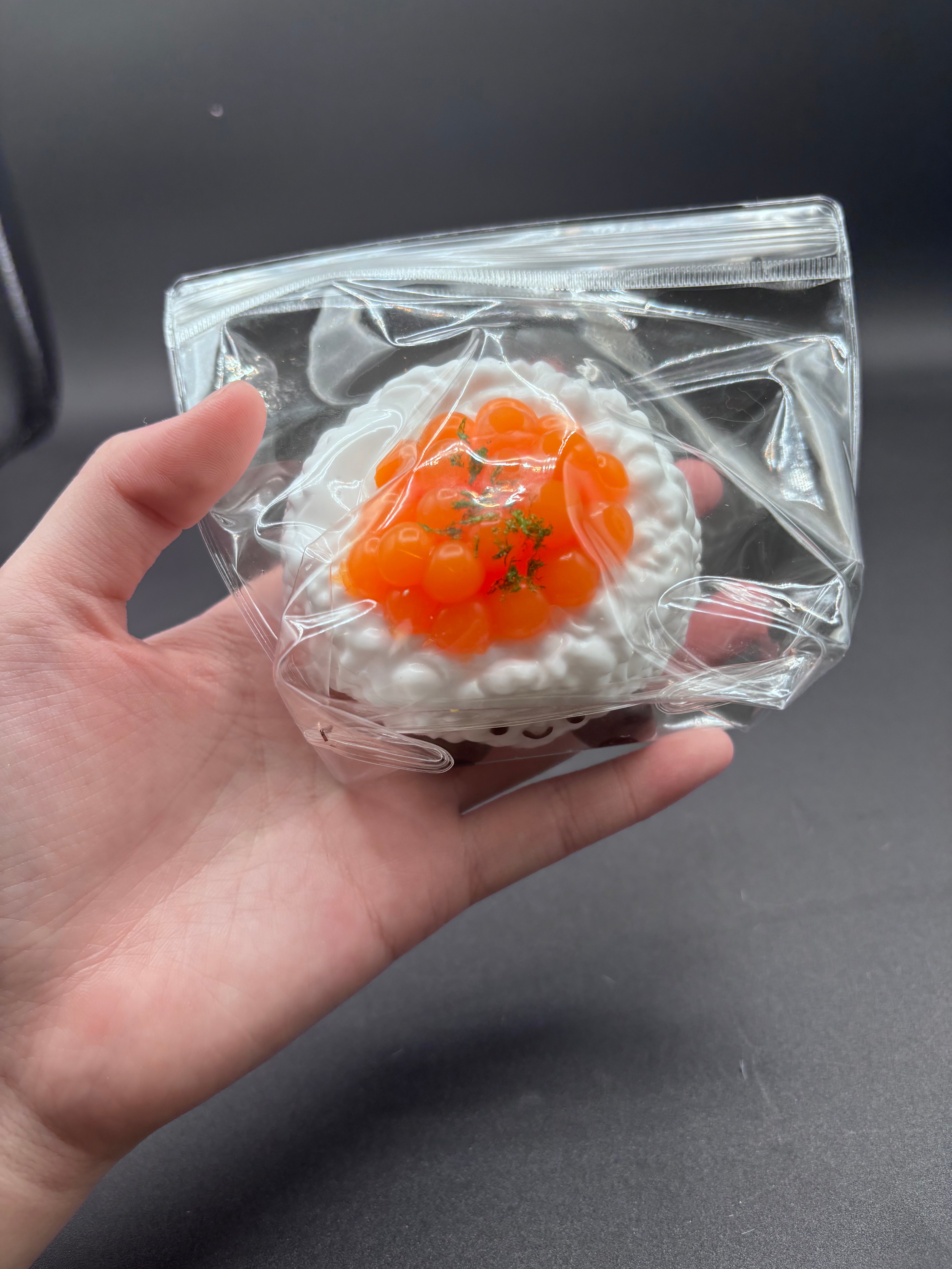 JC Salmon Roe Sushi Taba Squishy Toy