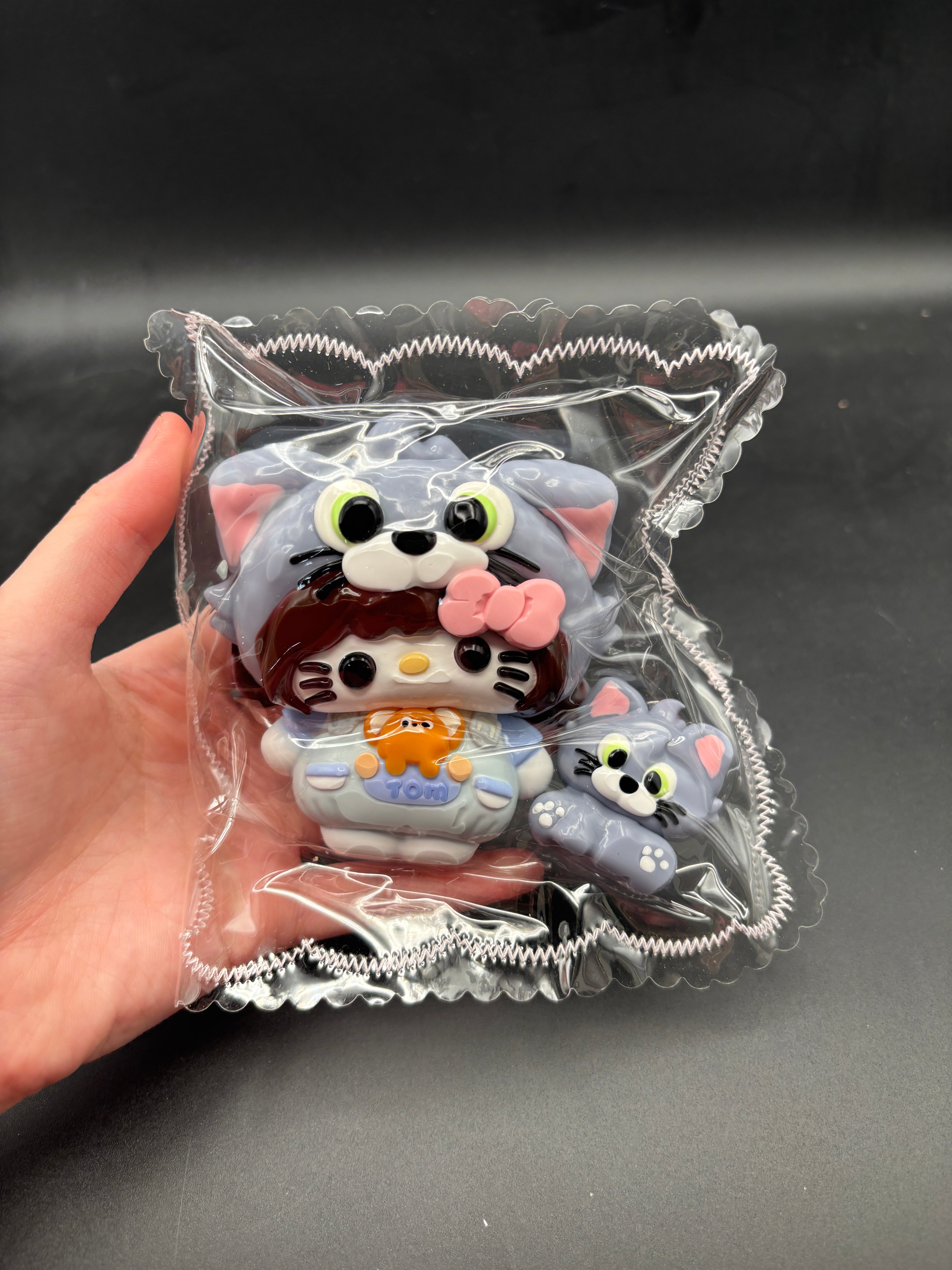 Cute Tom x Kitty soft taba squishy detailed