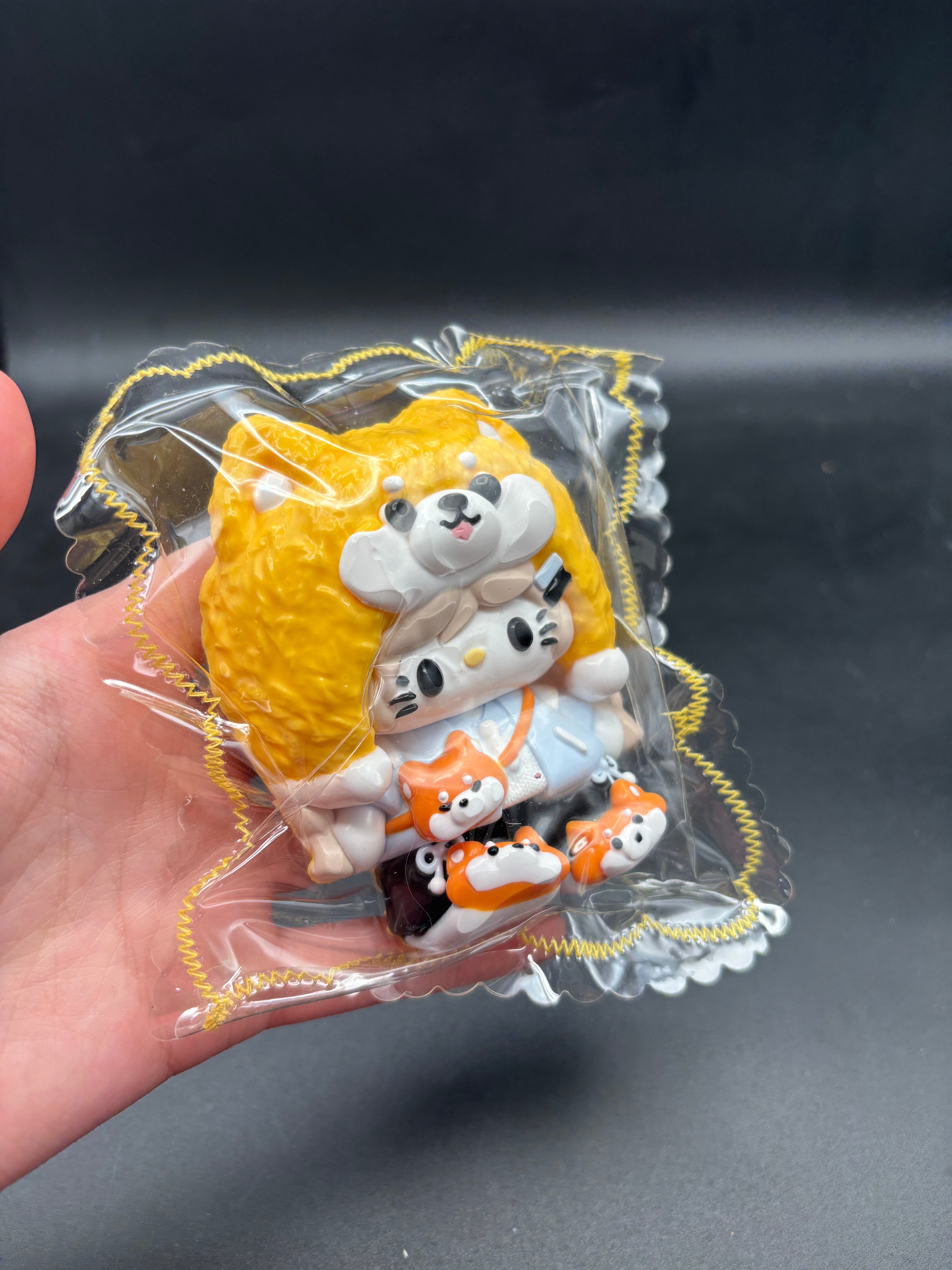 Cute Shiba inu x Kitty soft taba squishy detailed