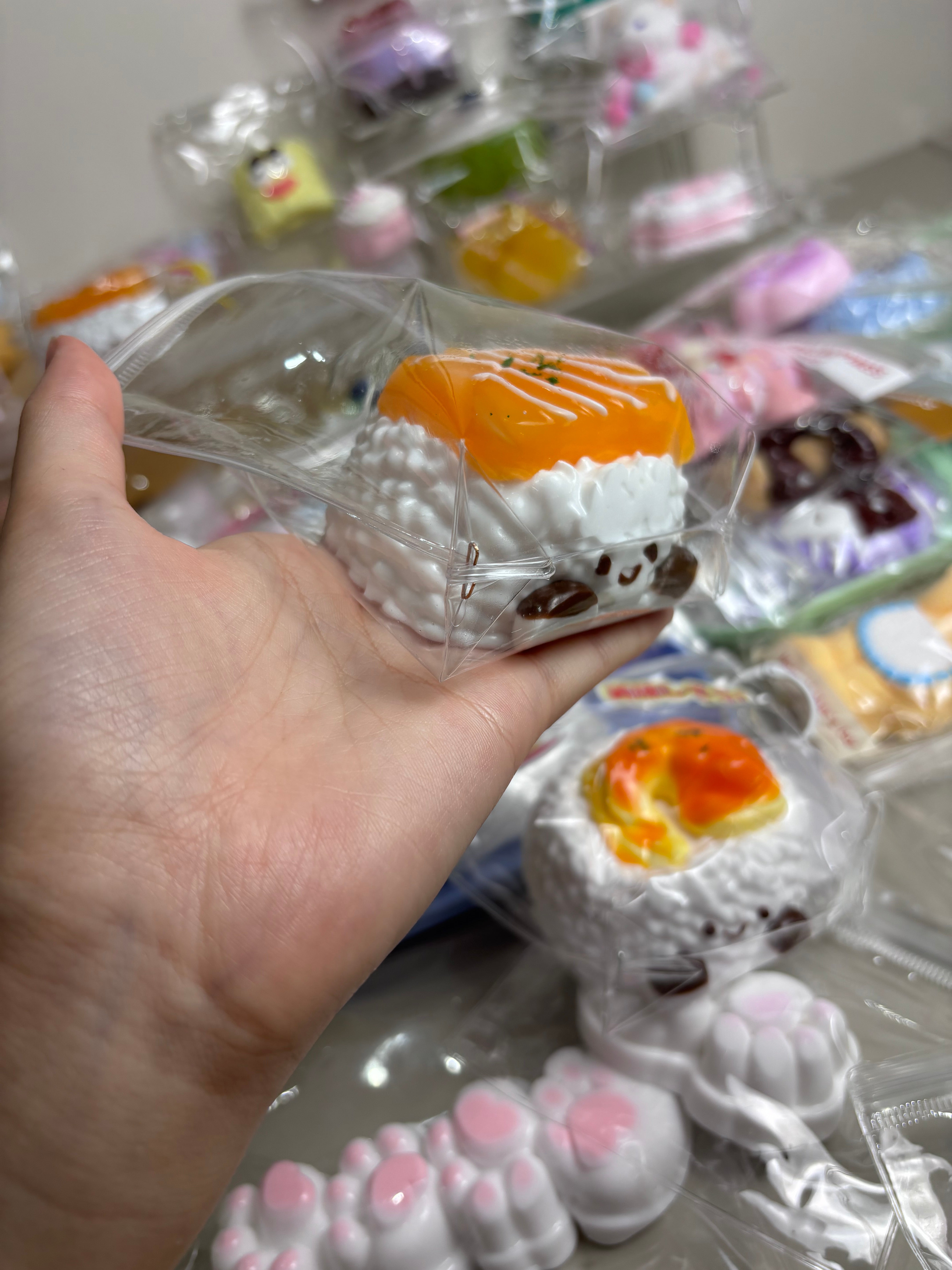 Jelly cat themed sushi super soft Taba Squishy Toy