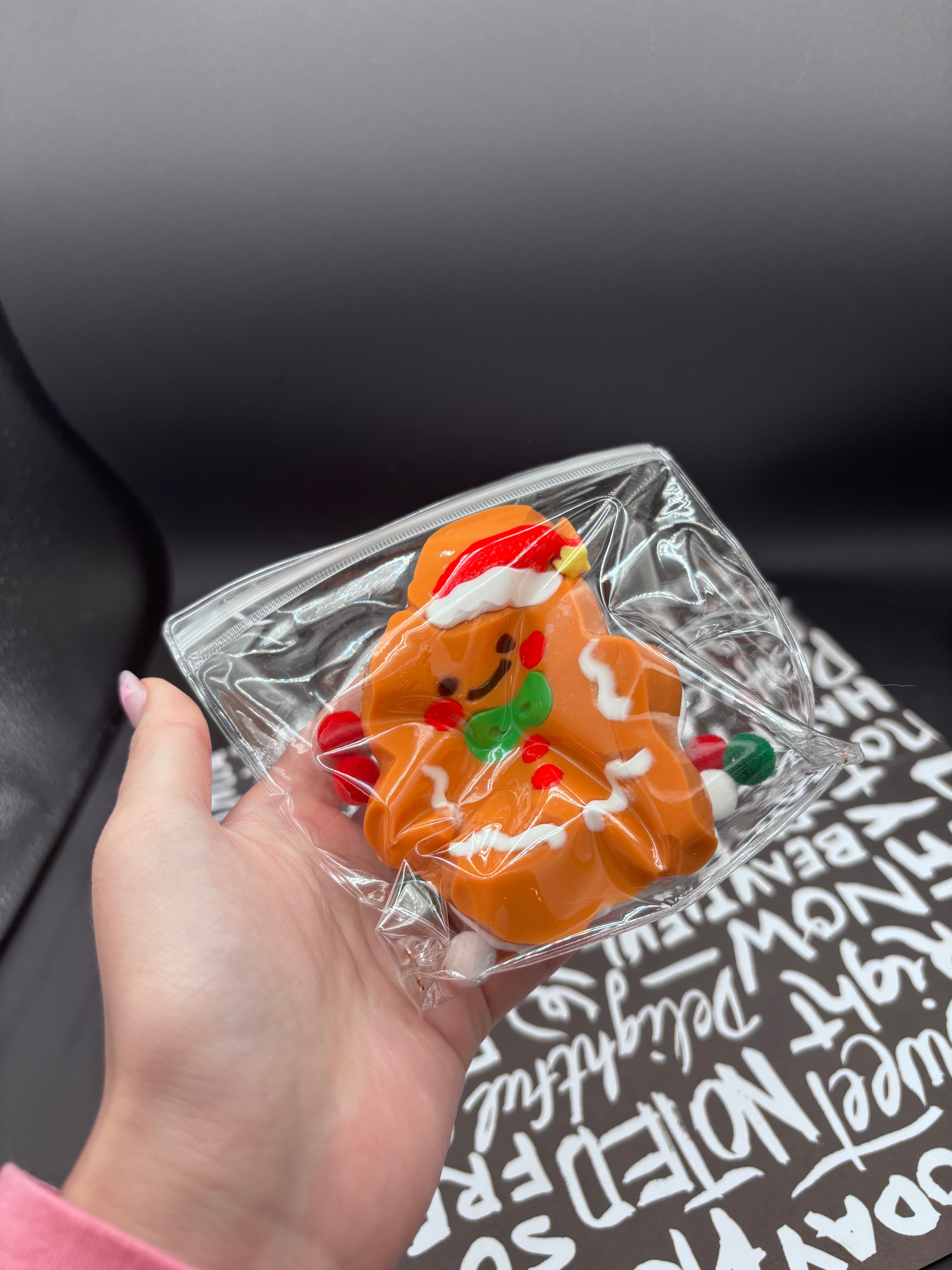 Christmas Gingerbread Detailed Cookie Taba Squishy Toy