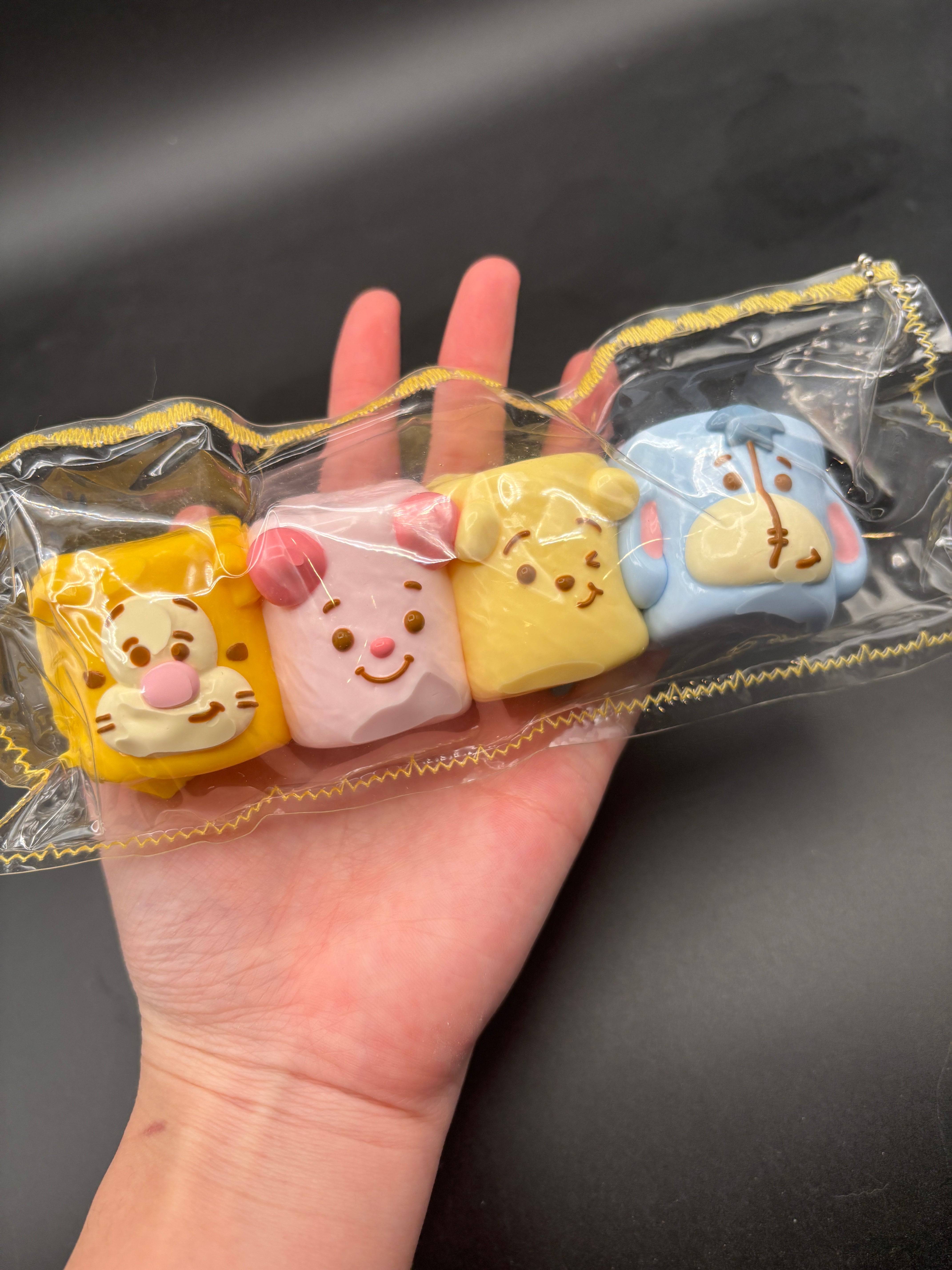 Pack of 4 honey bear and his friends marshmellow mix taba squishy toy