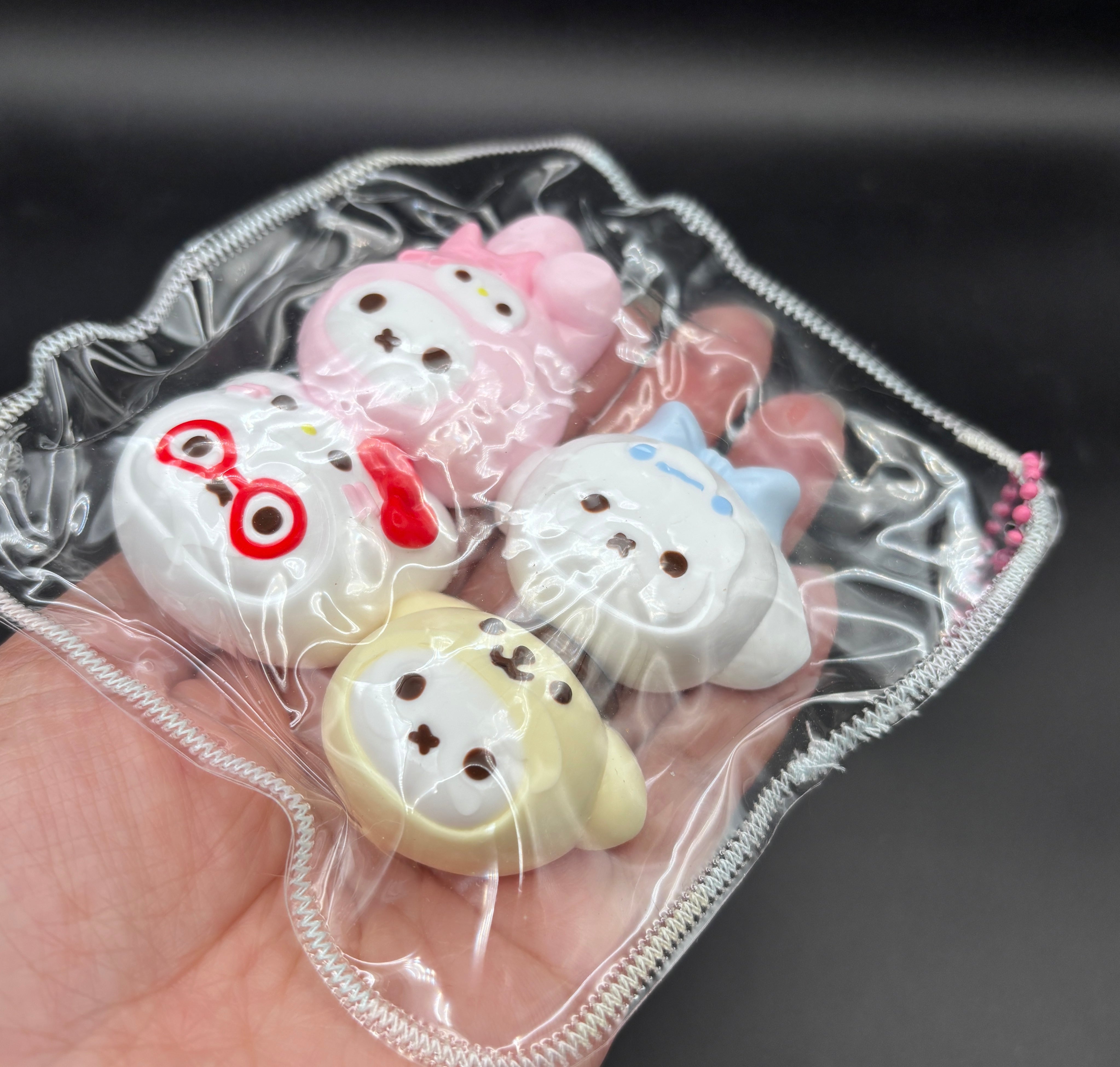 Mini small pack of 4 cute miffyxsan Taba Squishy Toy