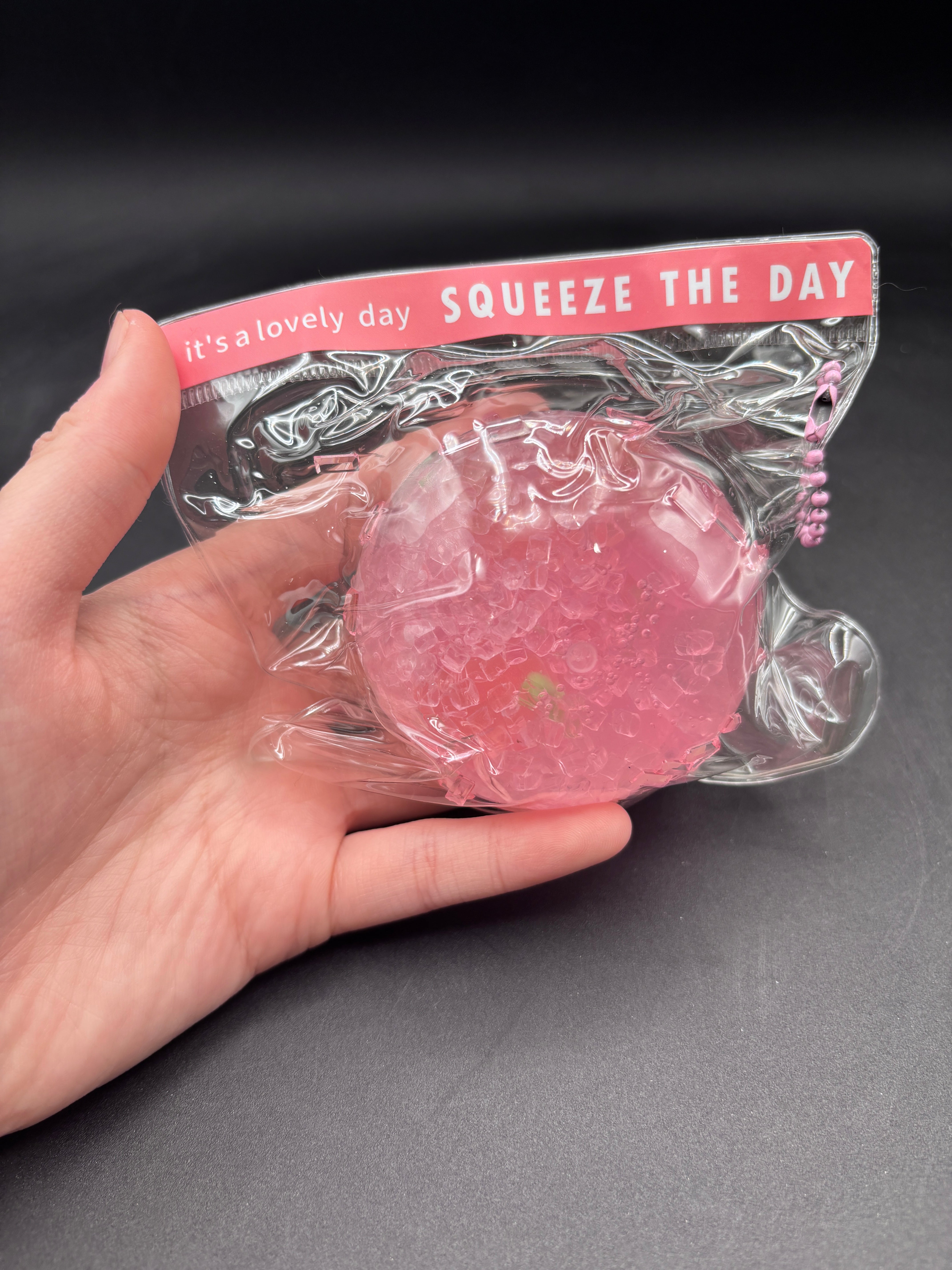 Large peach candy slime Stress Ball