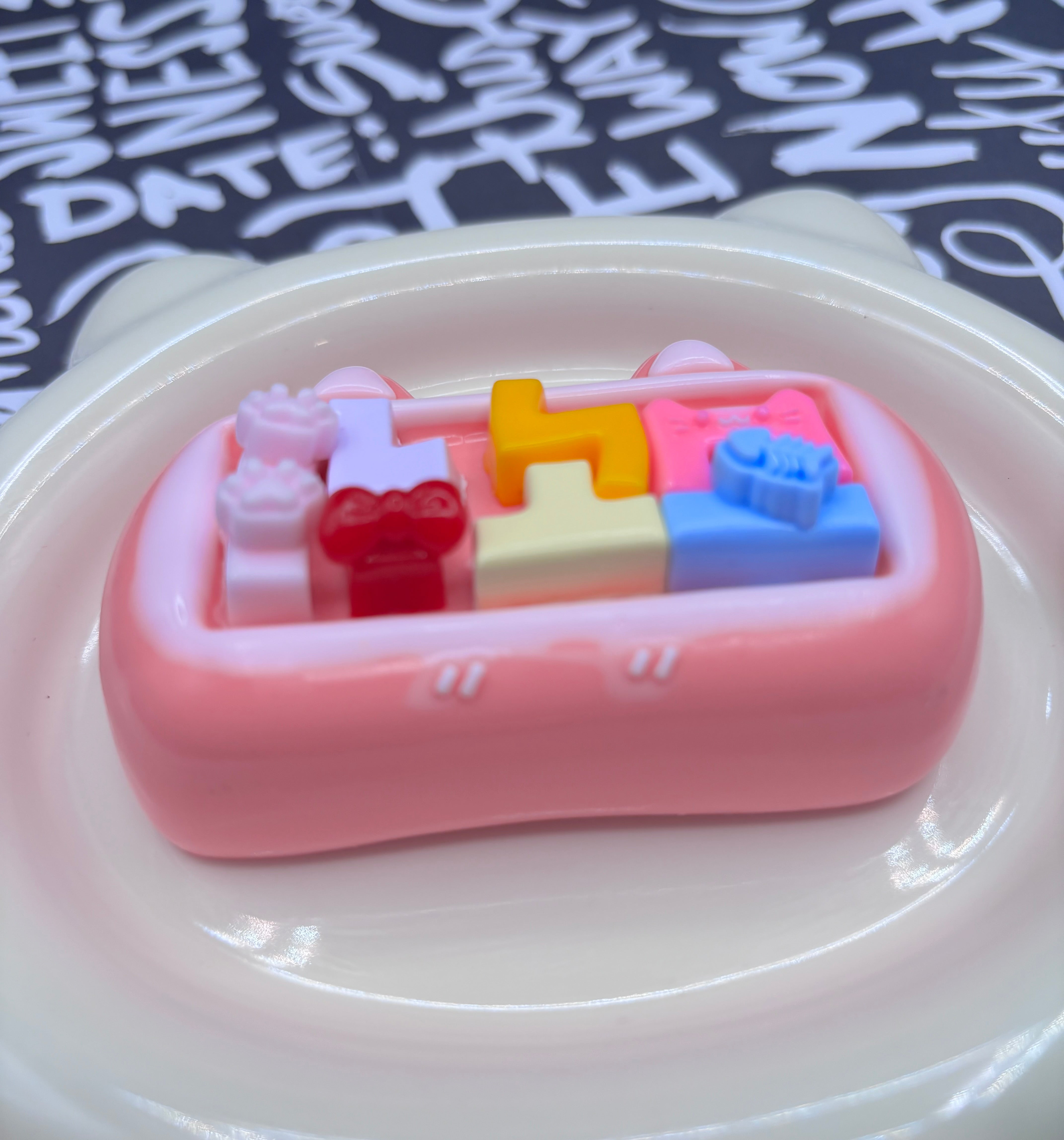 Kitty Video Game Tetris Taba Squishy Toy