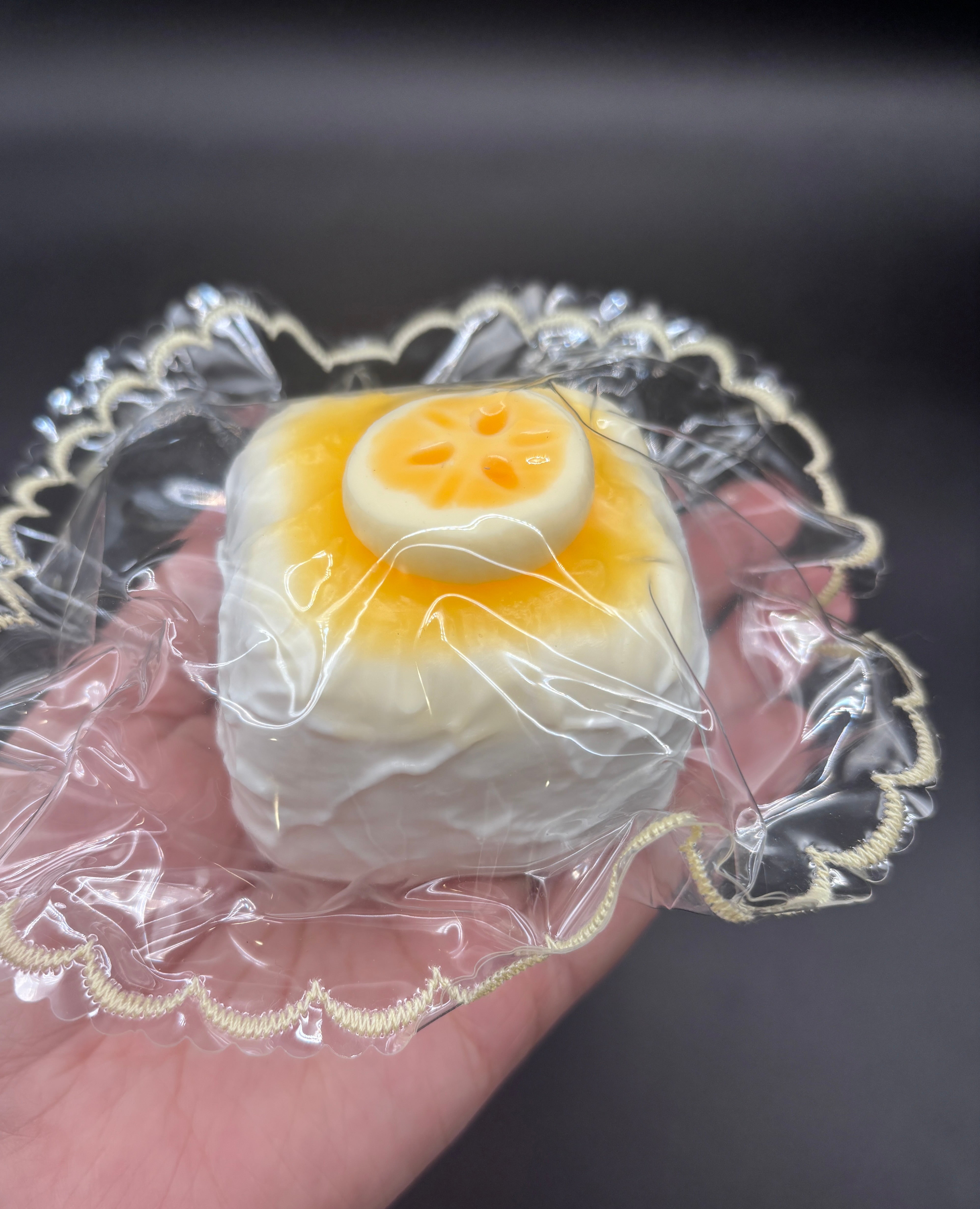 Detailed square banana cake Taba Squishy Toy