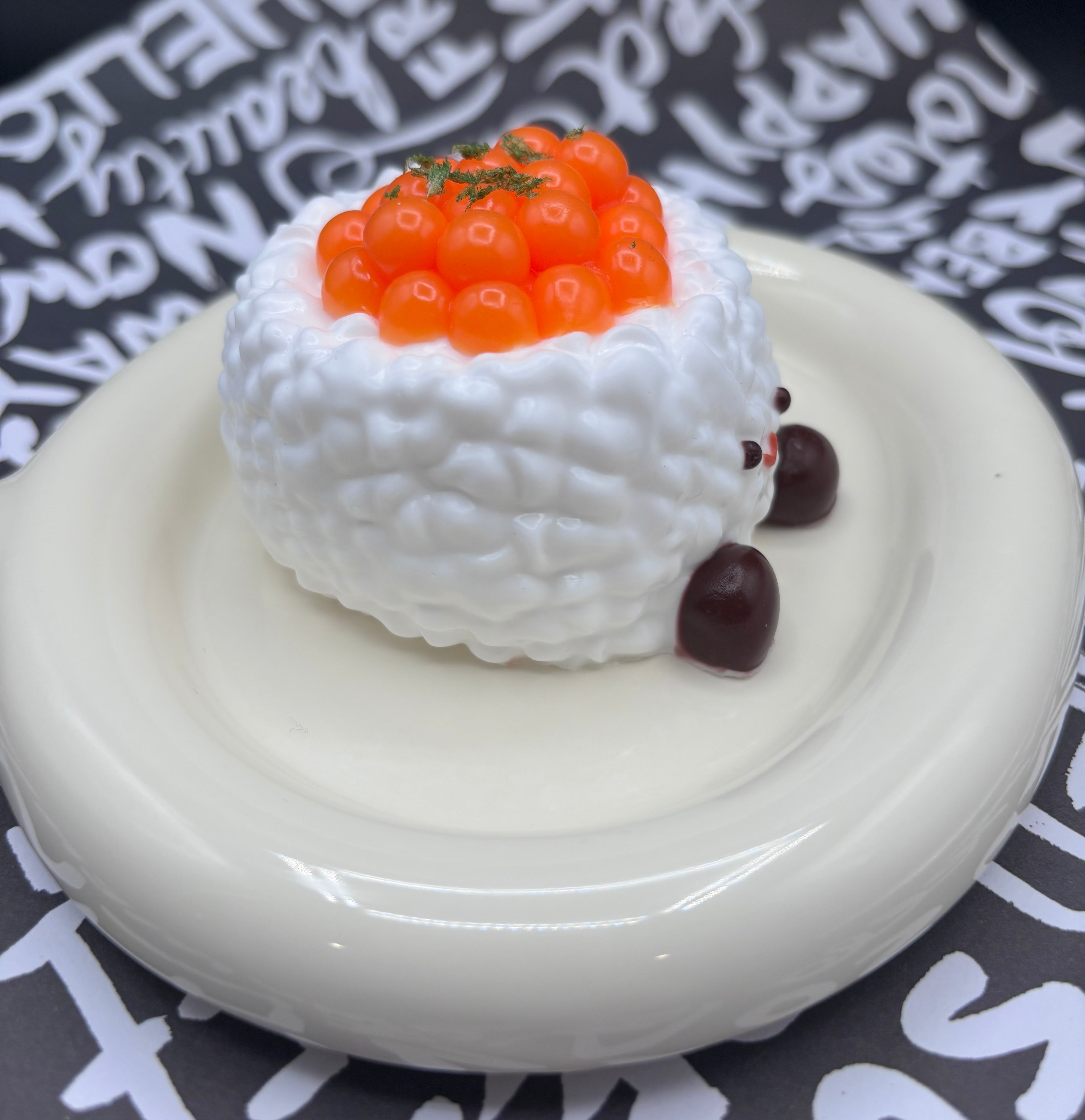 JC Salmon Roe Sushi Taba Squishy Toy