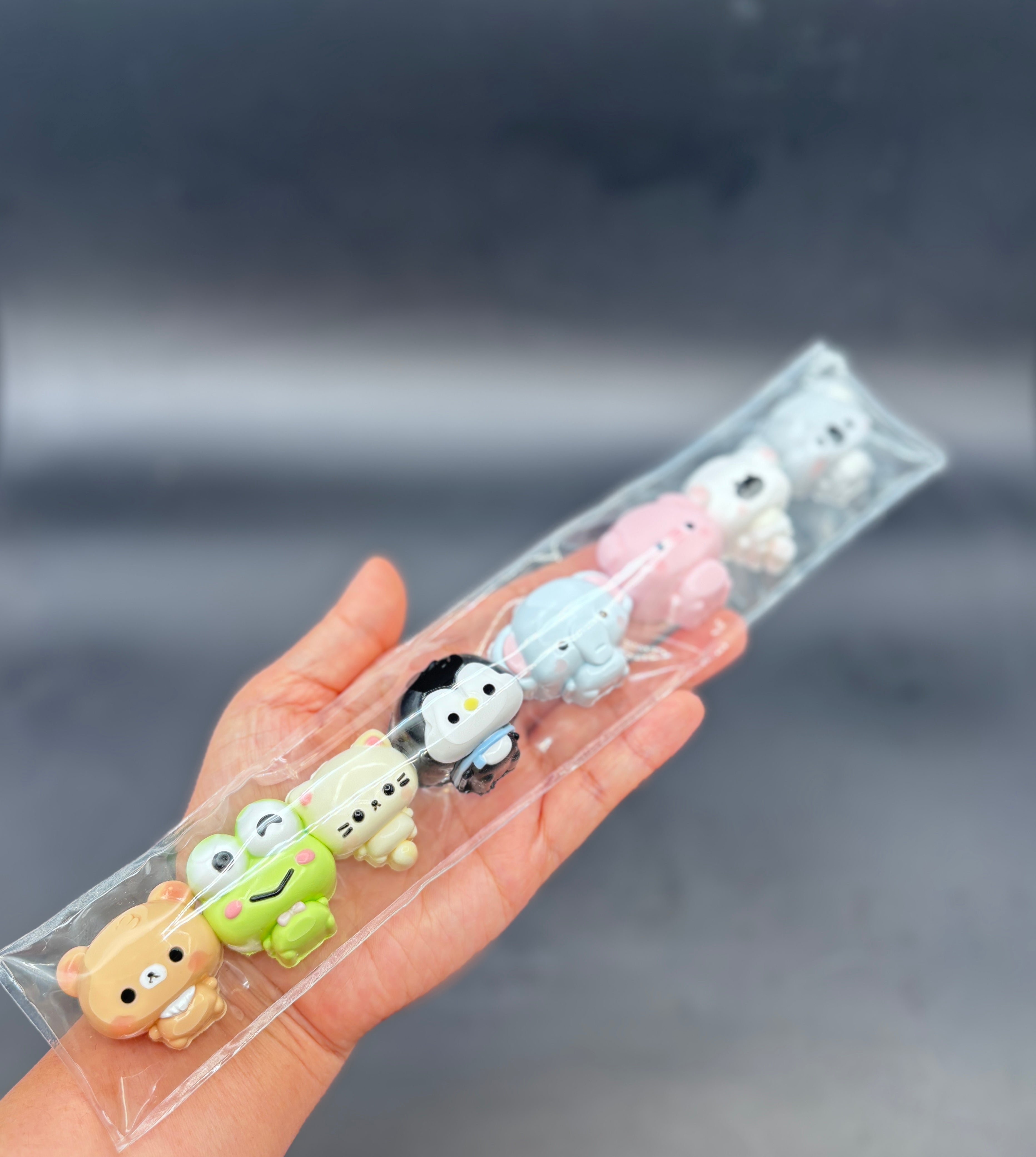 Cute pack of 8 mini carton characters taba soft taba squishy