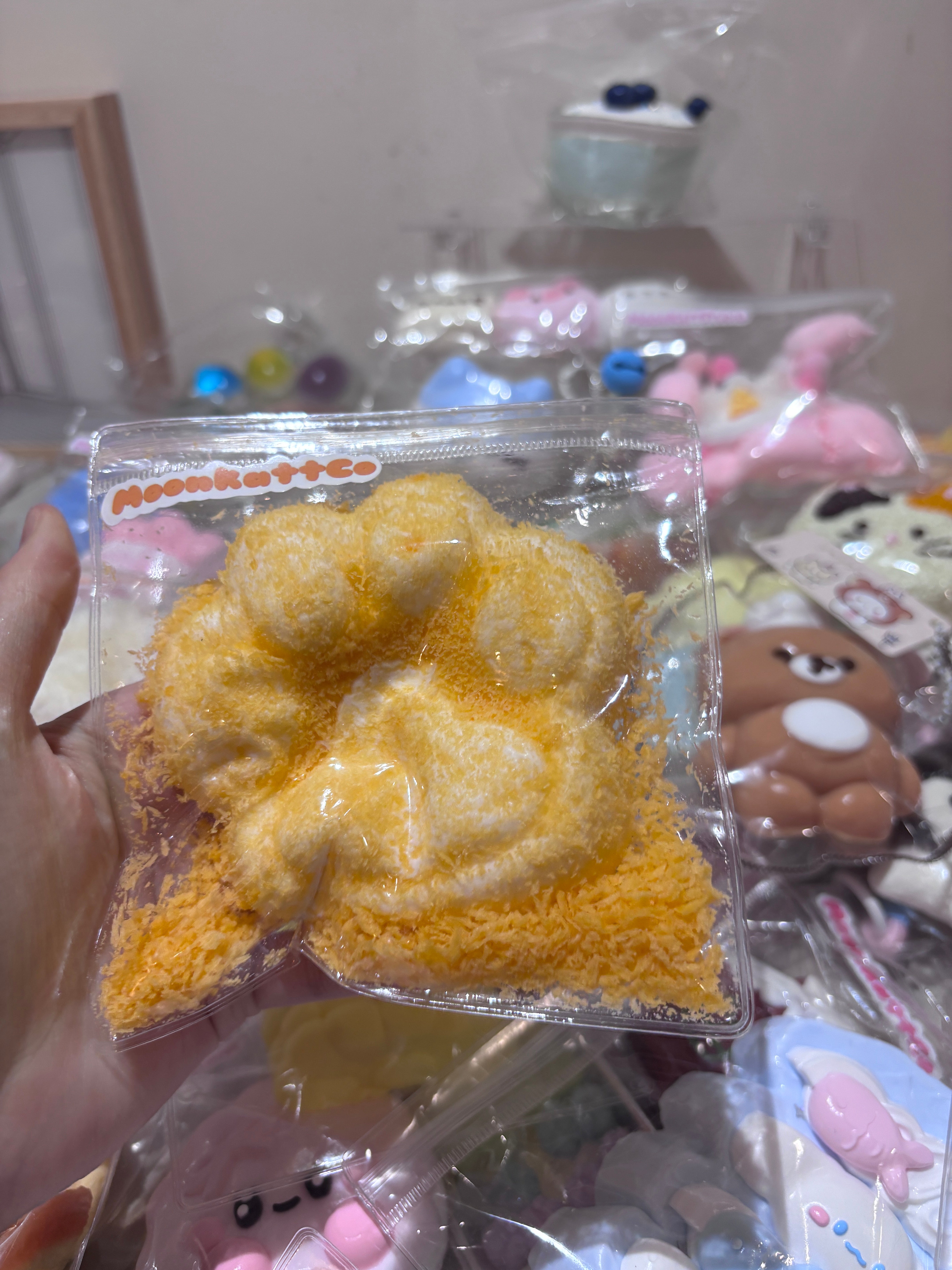 Yellow Cat Paw Taba Squishy Toy