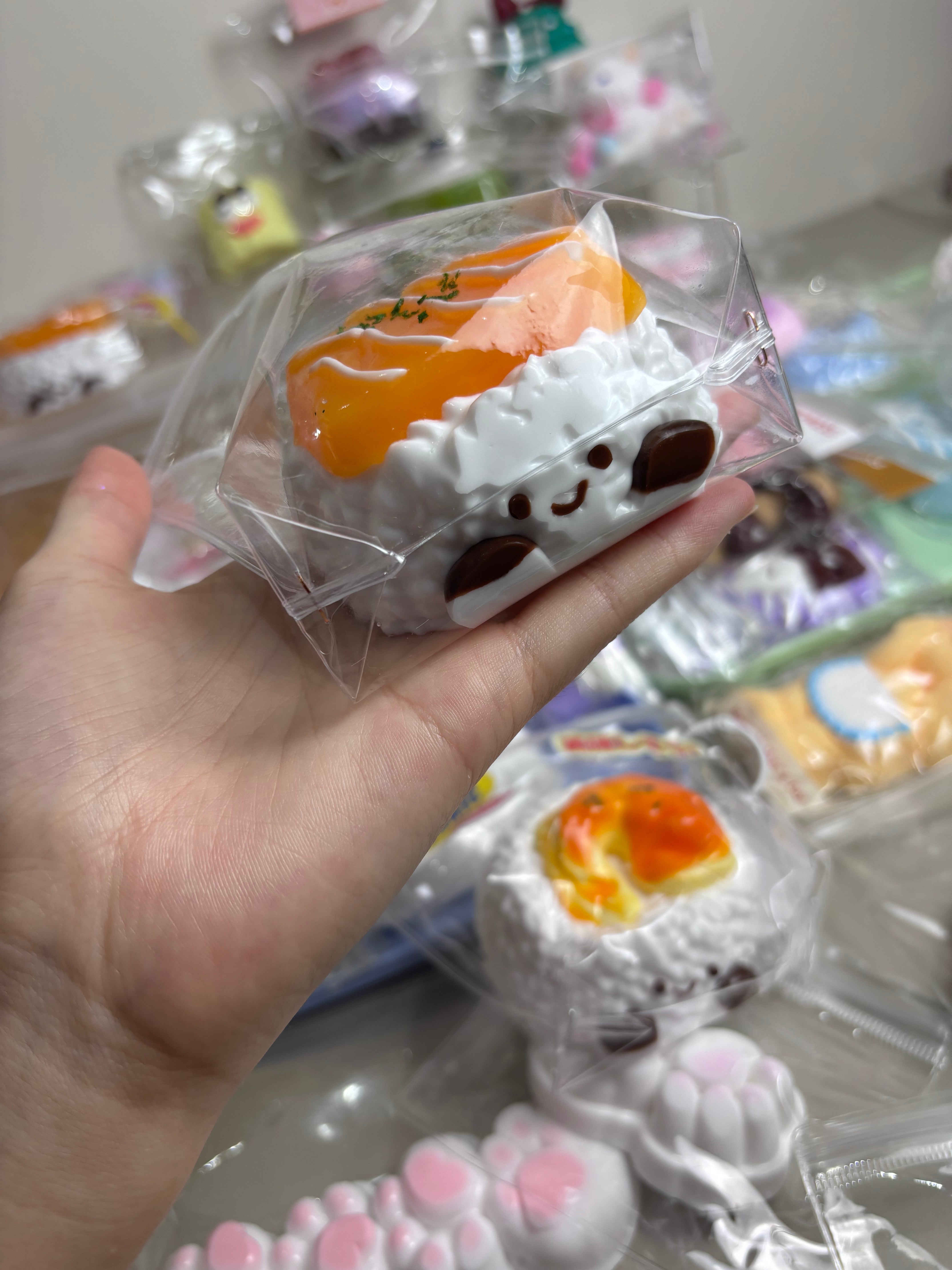 Jelly cat themed sushi super soft Taba Squishy Toy