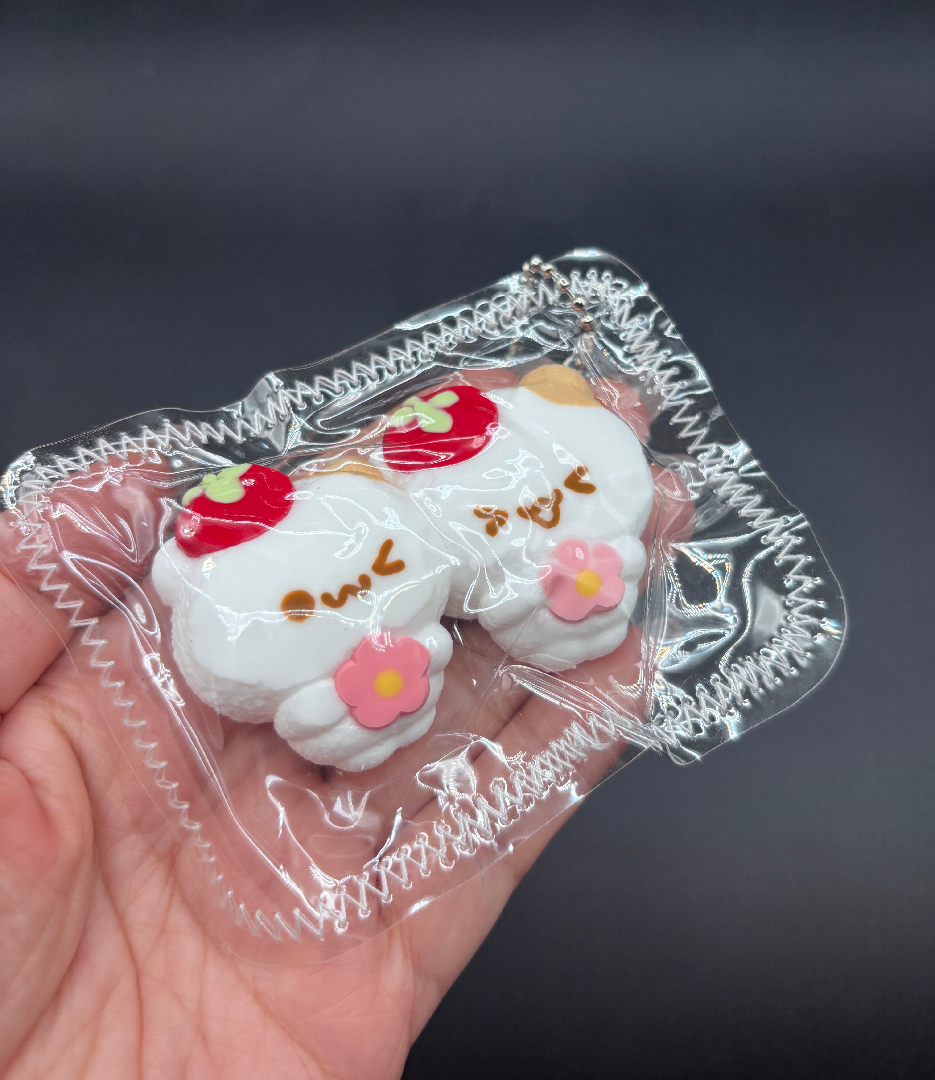 Cute mini keychain soft pack of 2 hamster twins taba squishy