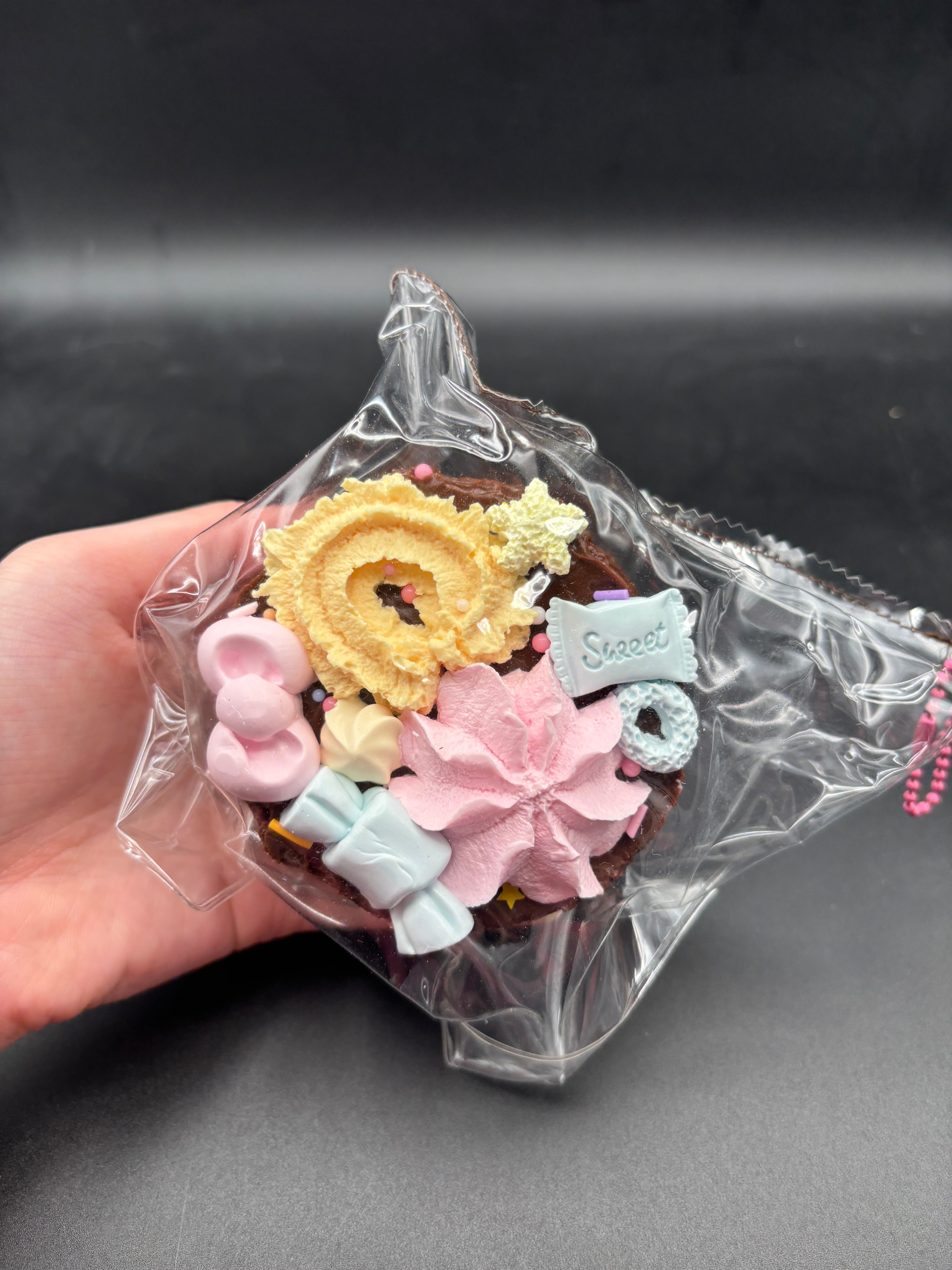 Large chocolate biscuit cake taba squishy