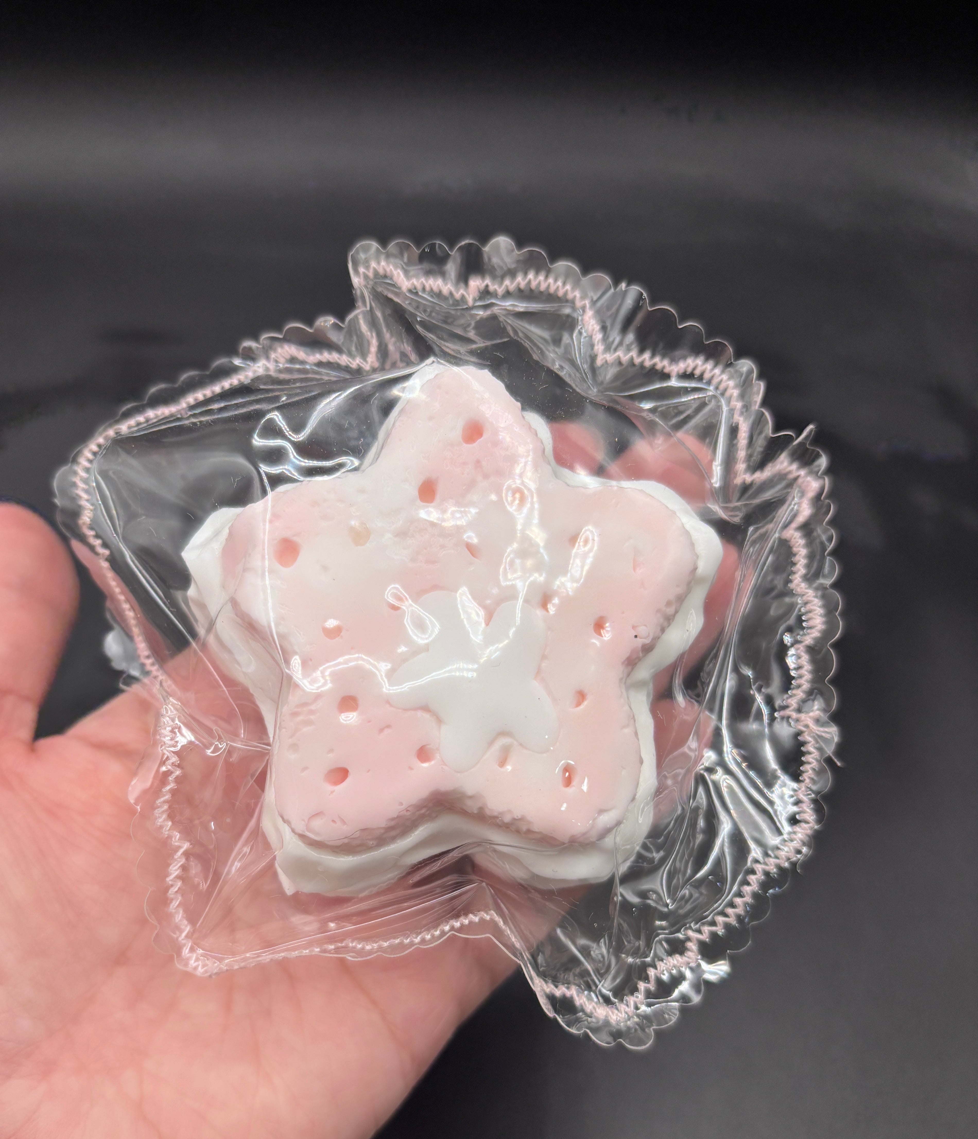 Super soft pink star cake Taba Squishy Toy