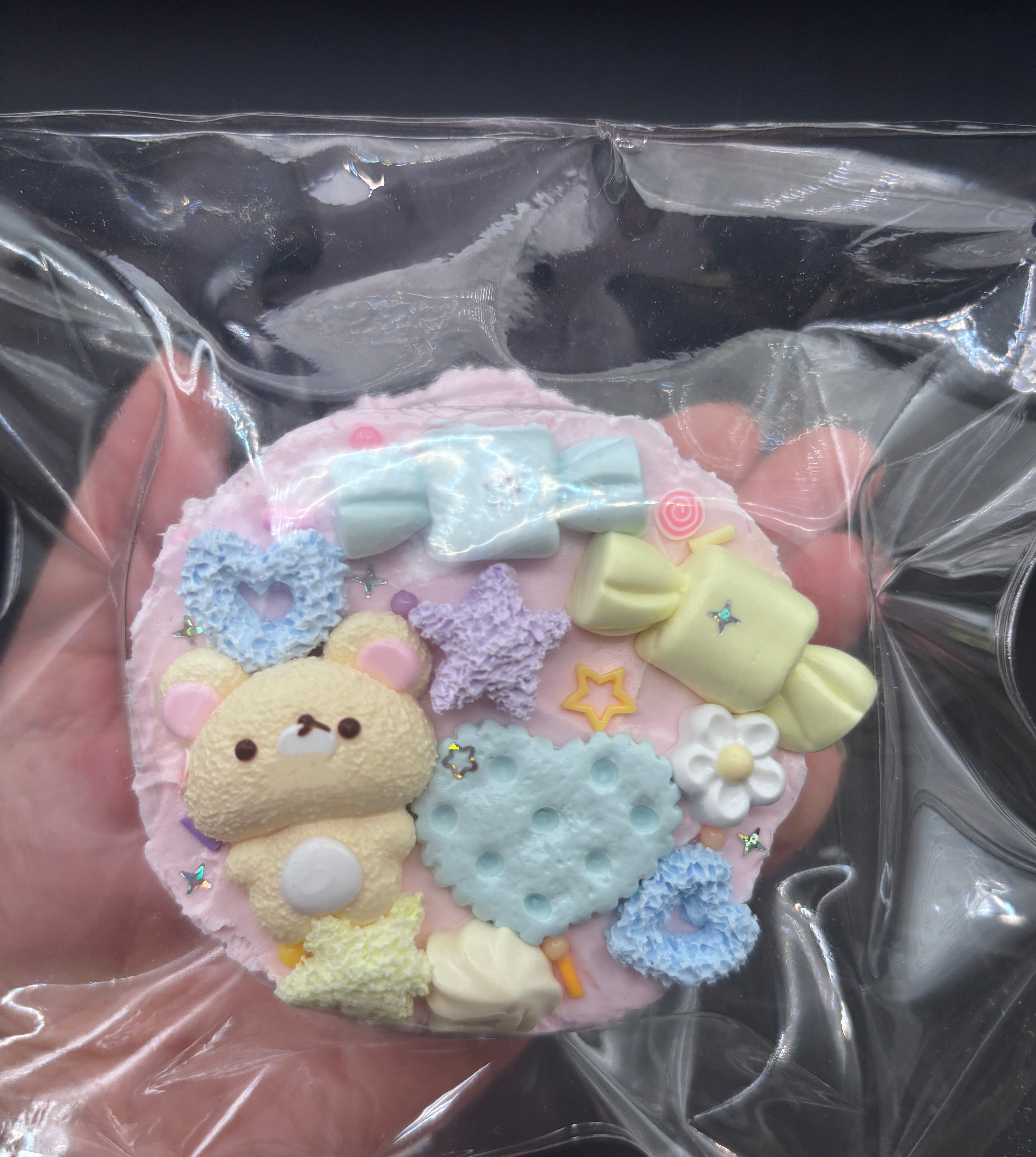 Pink Large korilakkuma cake Taba Squishy Toy