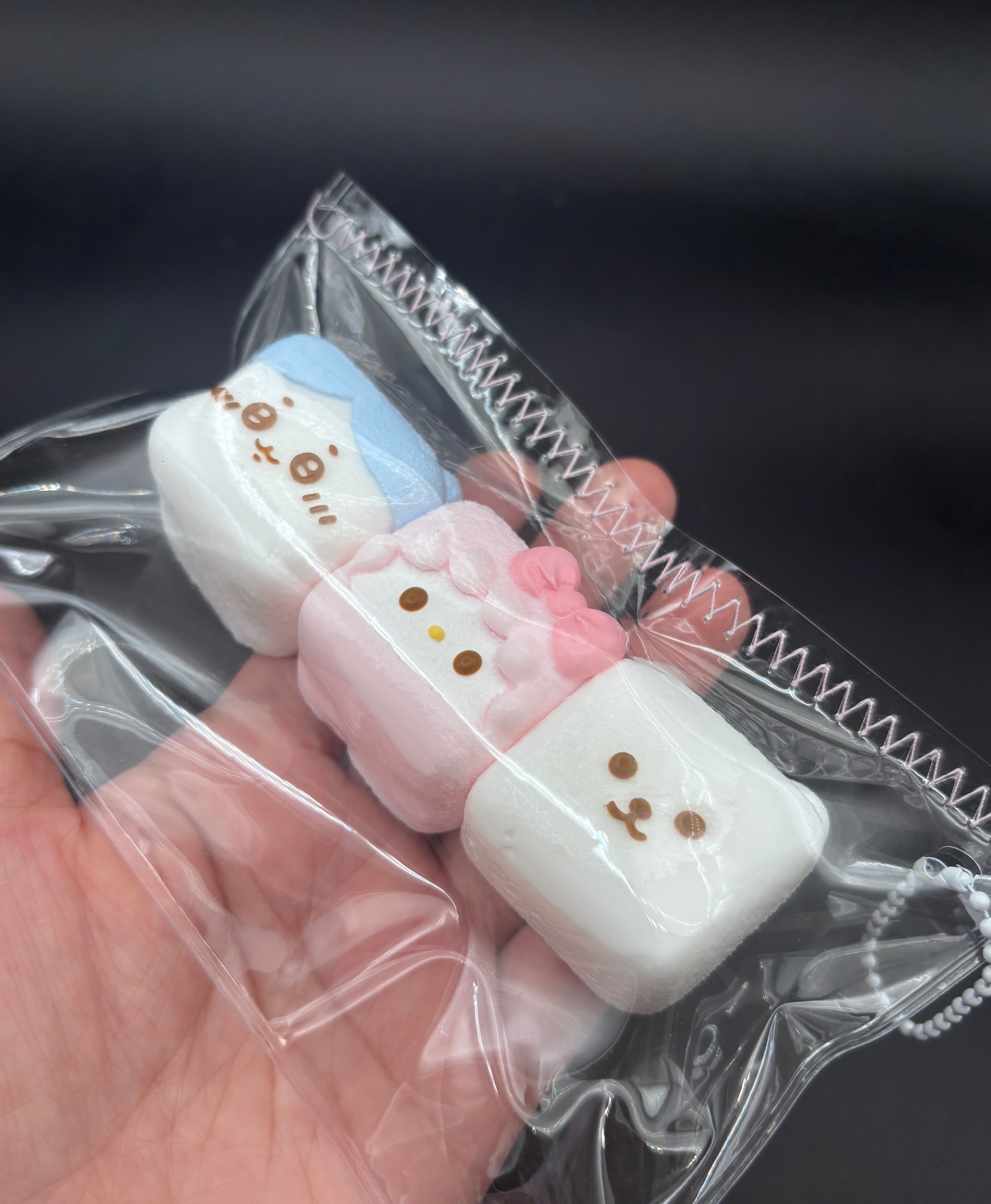 Pack of 3 hatchiware piano and joke bear Taba Squishy Toy