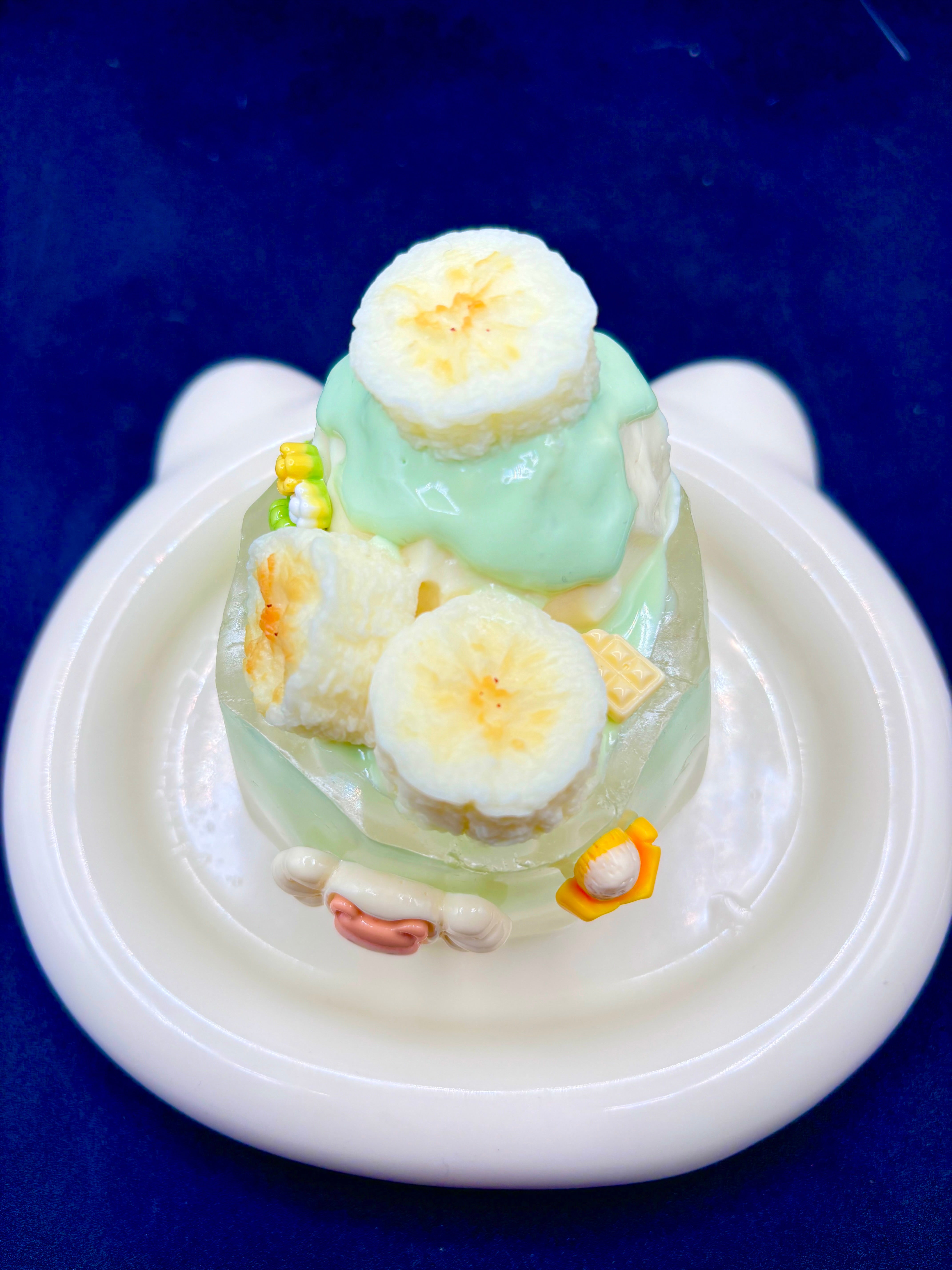Realistic Banana Bmoothie Cup Taba Squishy Toy