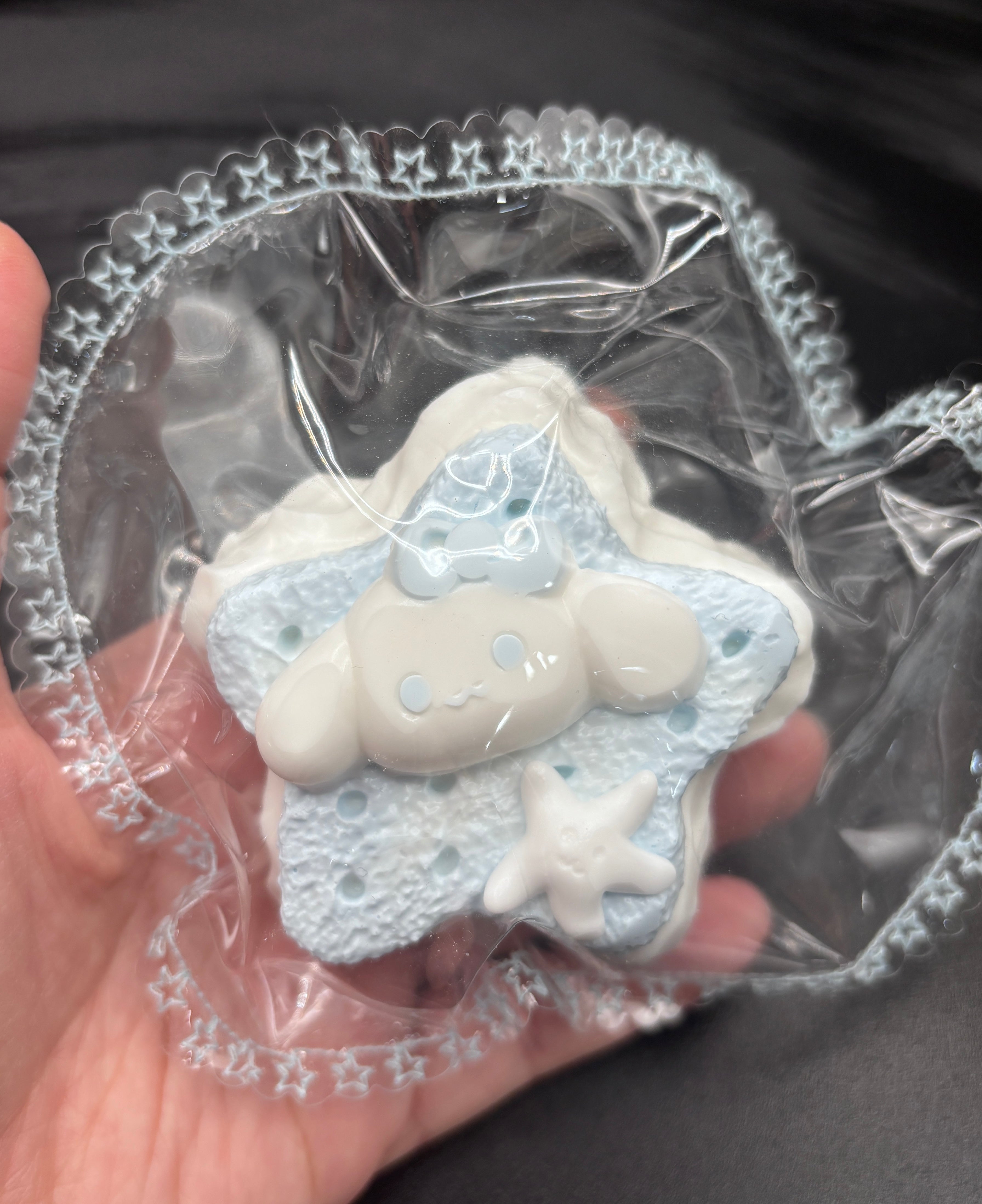 Cinnamaroll cute large blue star cookie Taba Squishy Toy