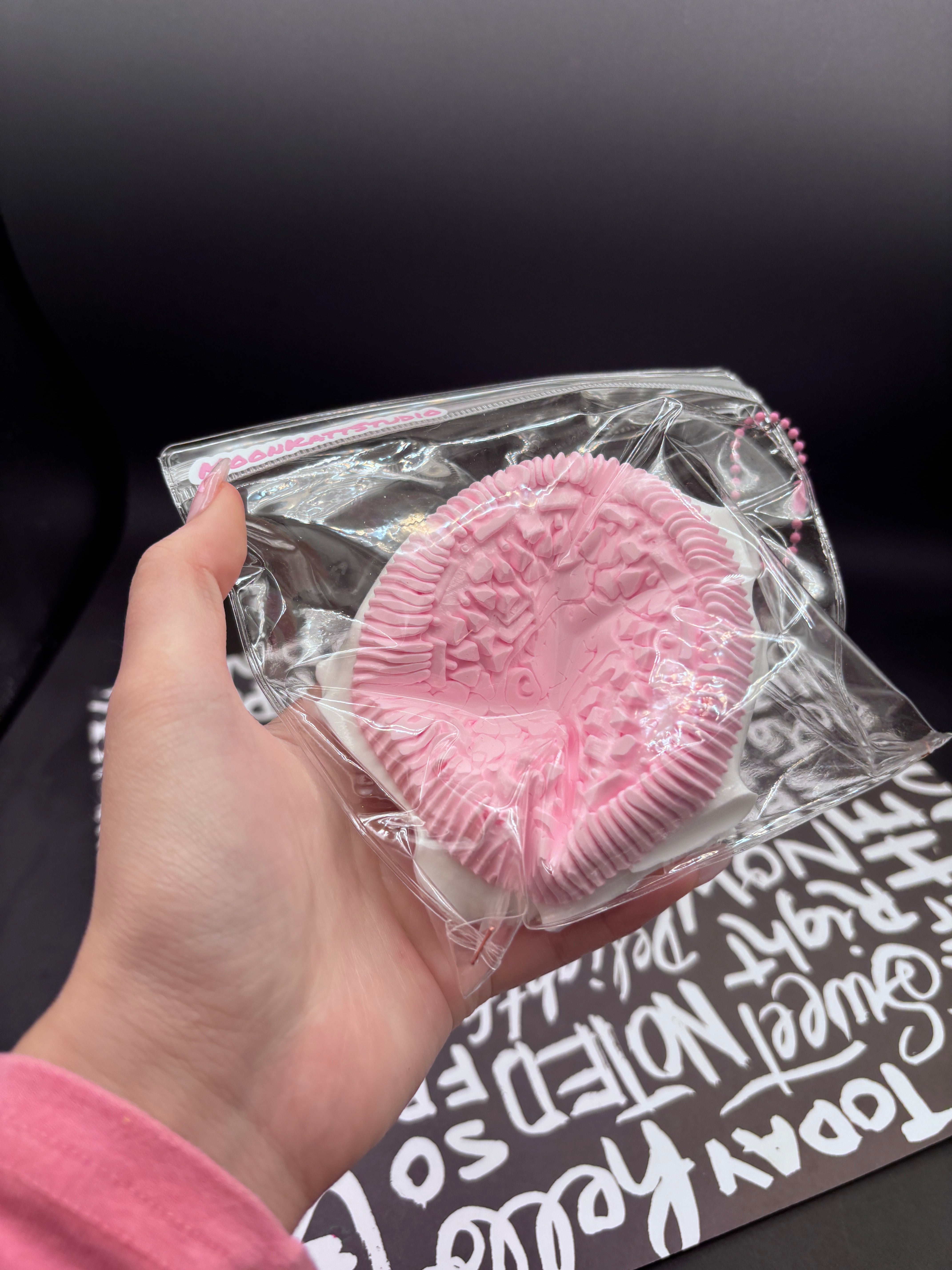 Pink Biscuit Taba Squishy Toy