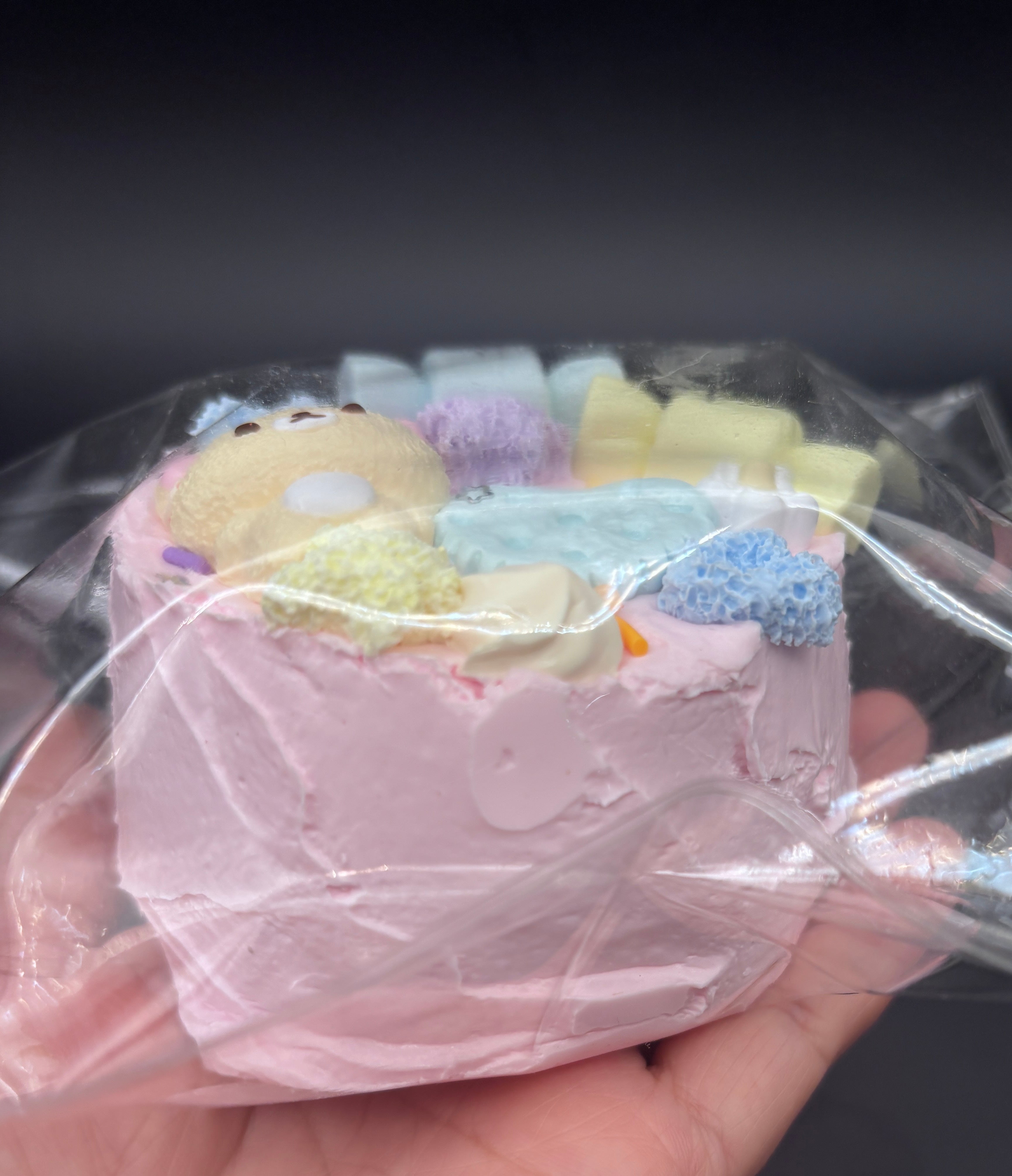 Pink Large korilakkuma cake Taba Squishy Toy