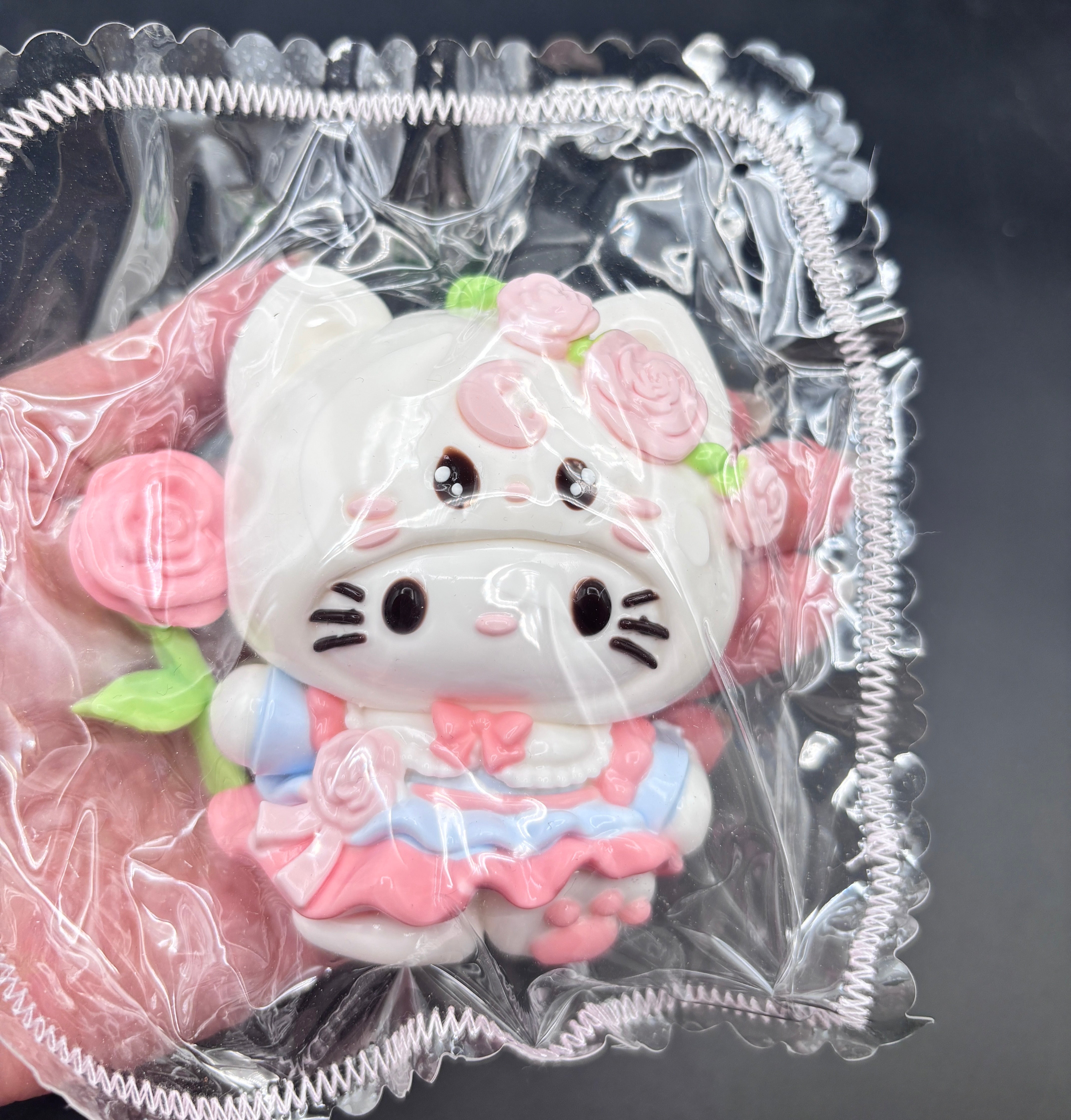Rose flower kitty hoodie on kitty soft Taba Squishy Toy MoonKatt Rose flower kitty hoodie on kitty soft Taba Squishy Toy MoonKatt