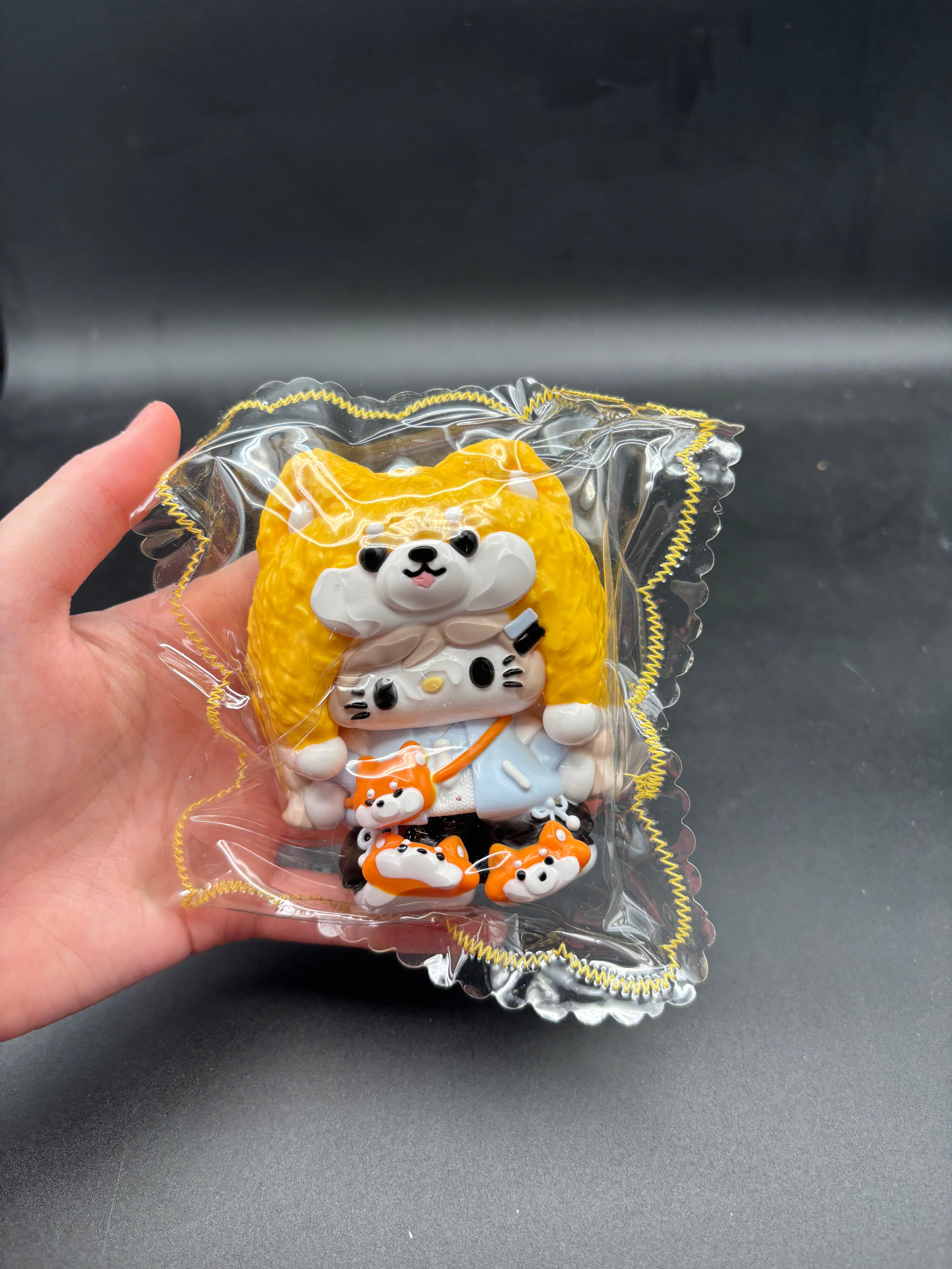 Cute Shiba inu x Kitty soft taba squishy detailed