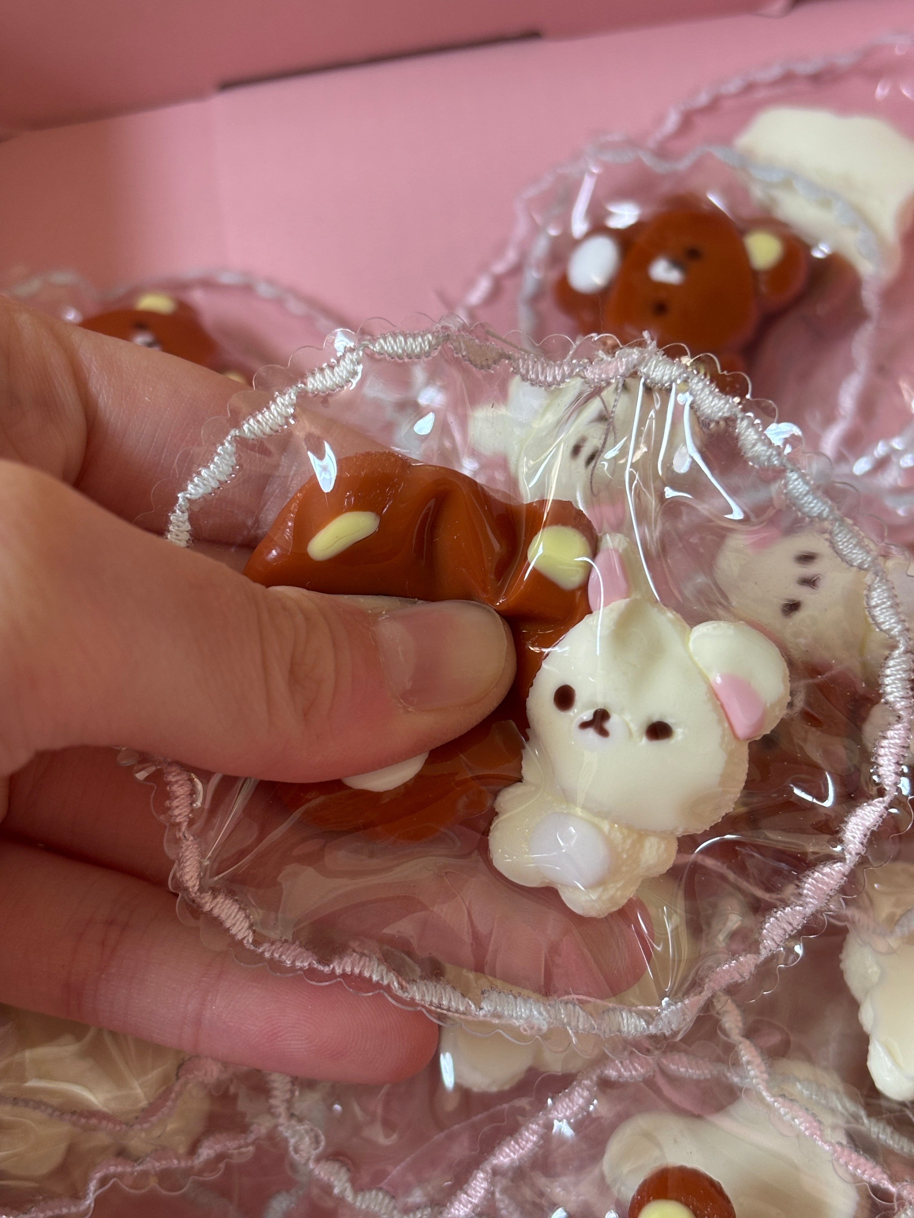 Cute pack of 2 Rilakkuma and Korilakkuma mini keychain