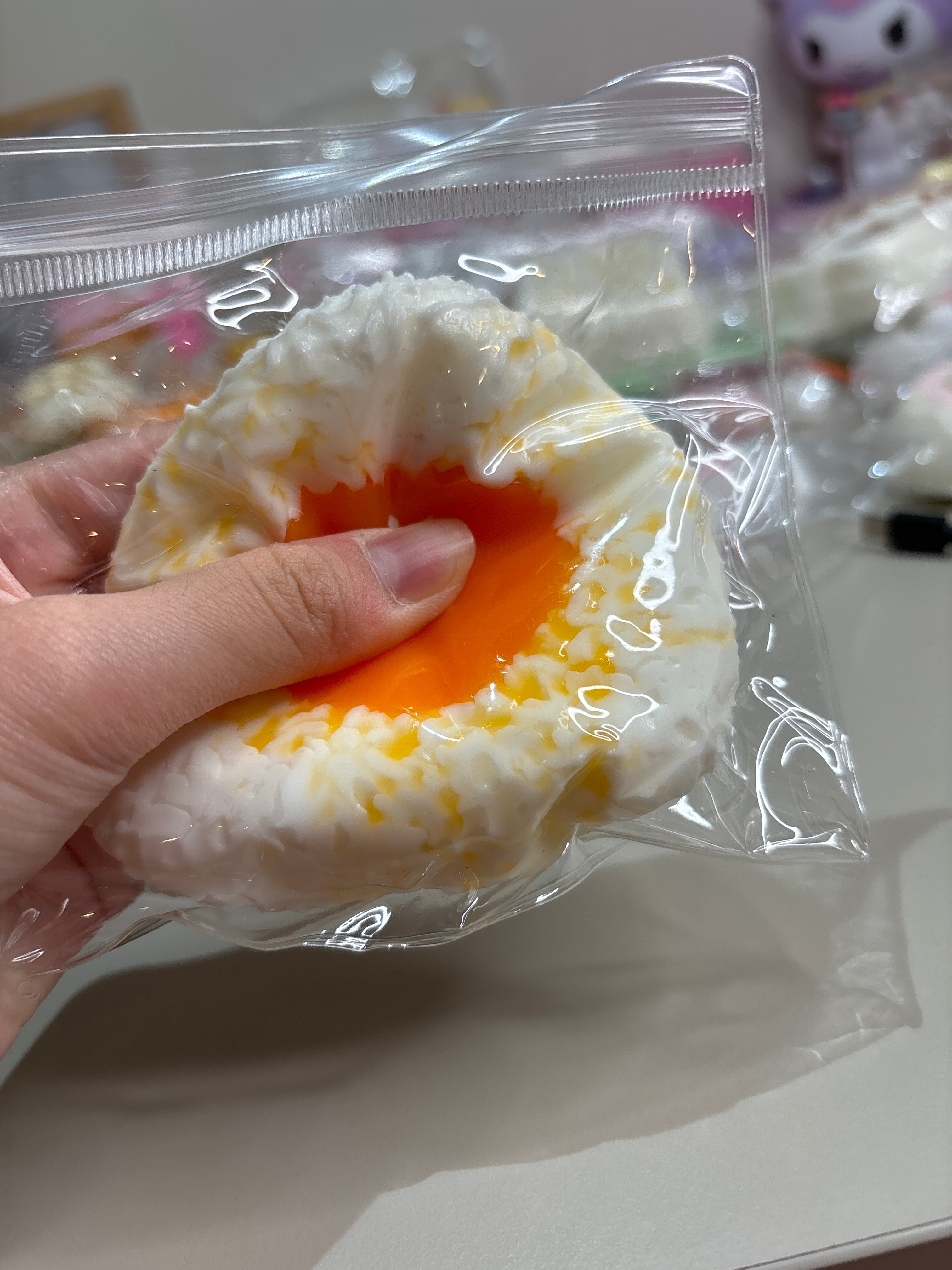 Egg Onigiri Taba Squishy Toy