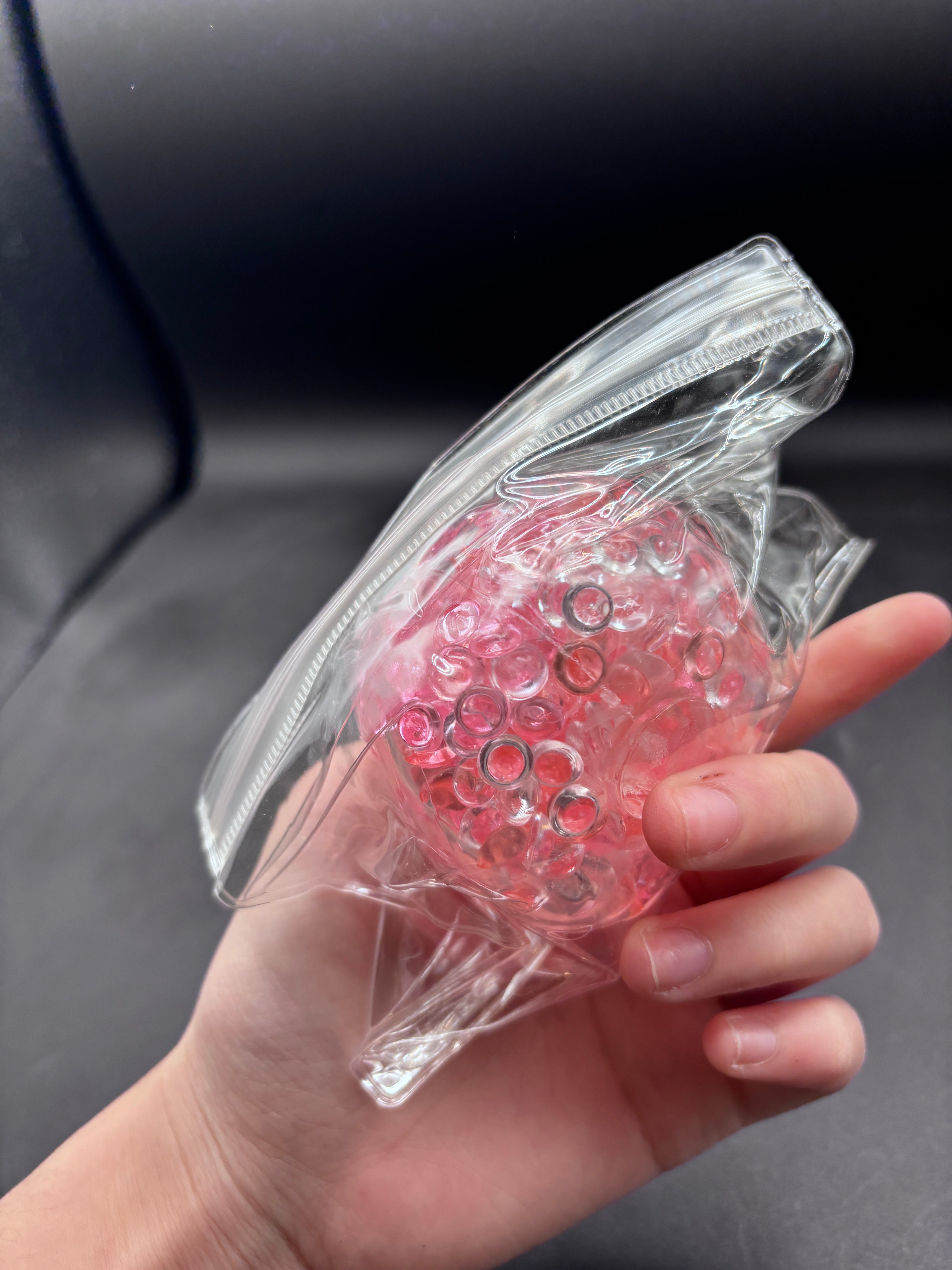 Crunchy fish bead ball pink ombre Stress Ball