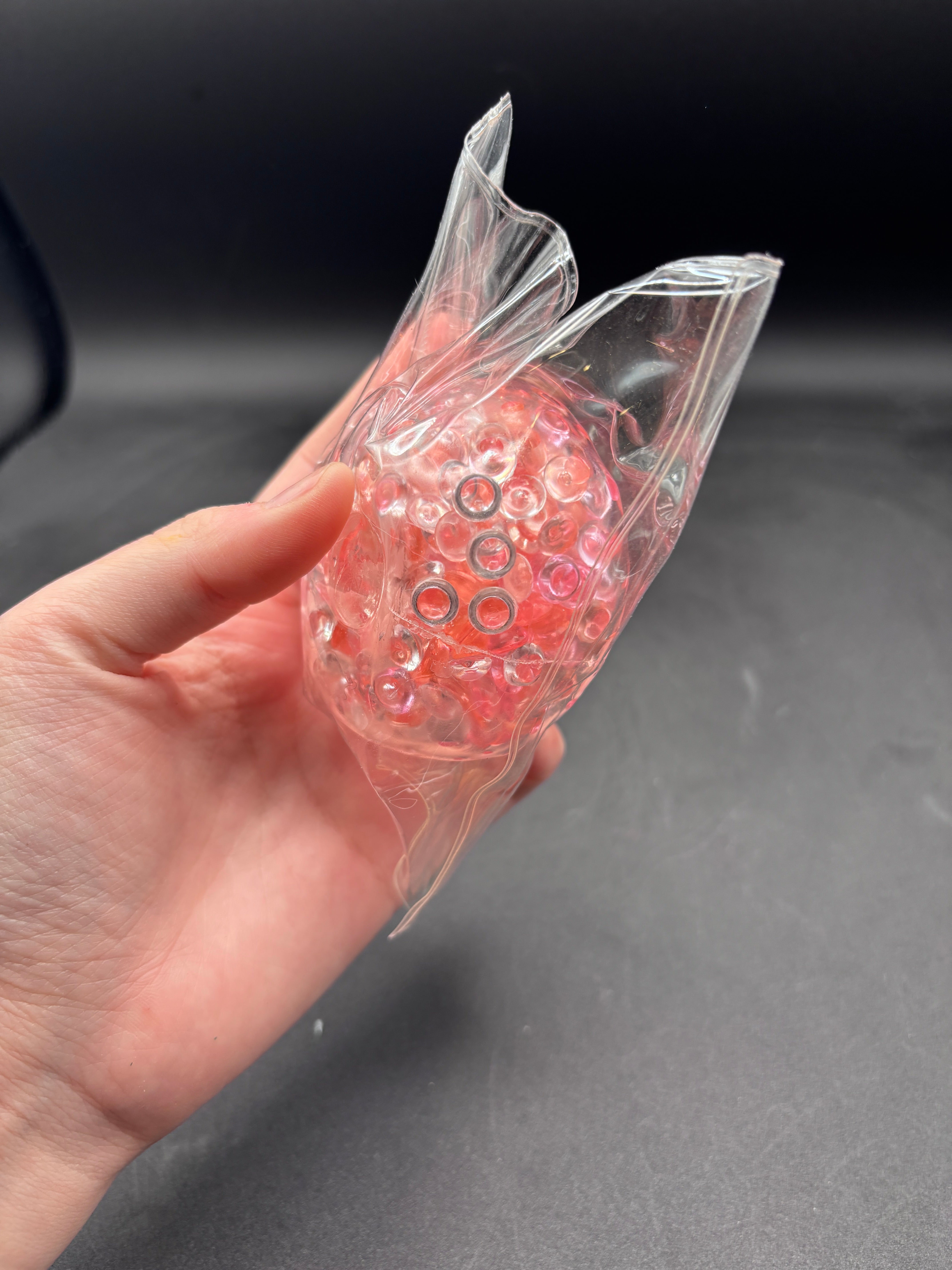 Crunchy fish bead ball pink ombre Stress Ball