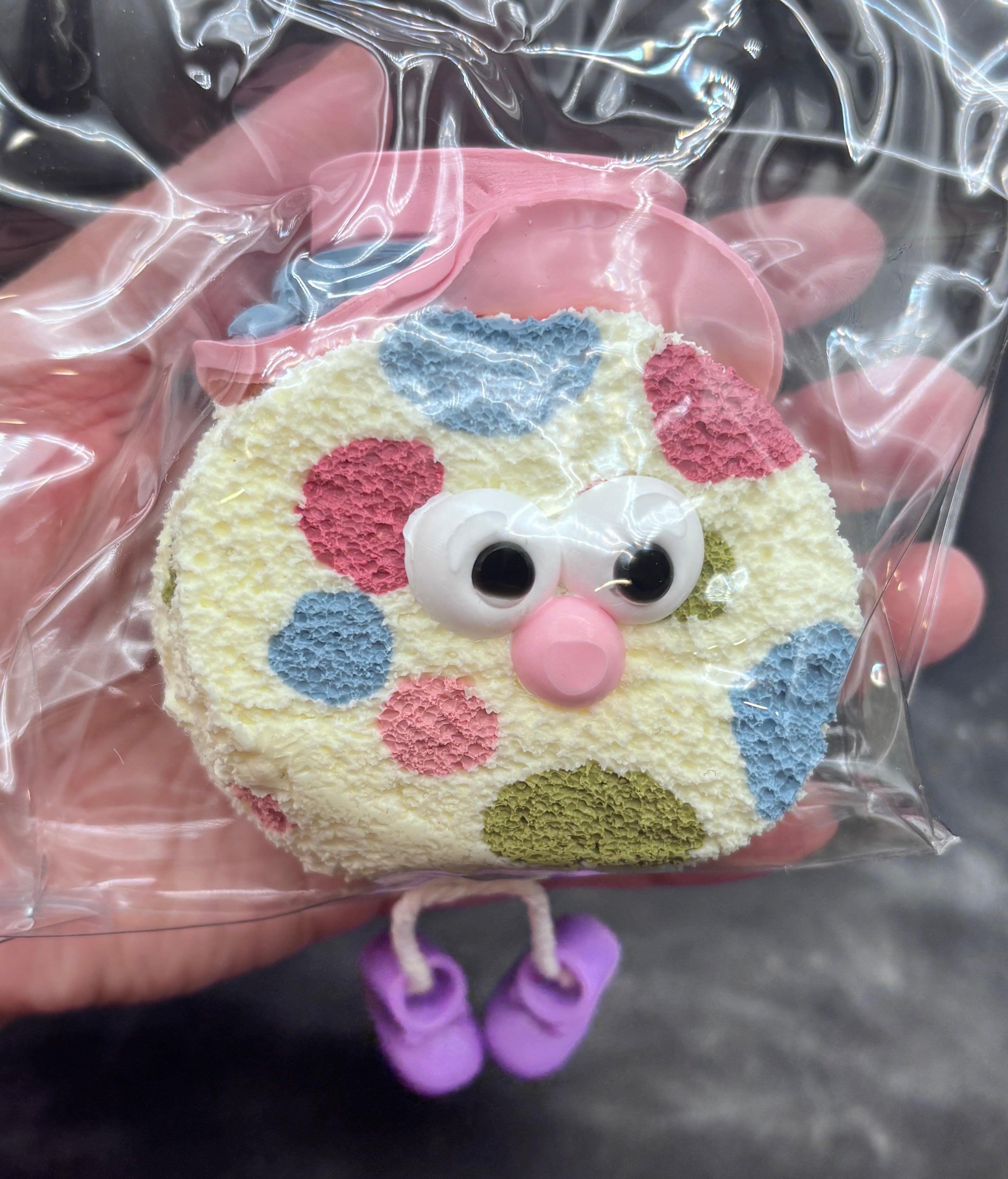 Circle cookie monsters pastel and m&m choco (choose 1) Taba Squishy Toy