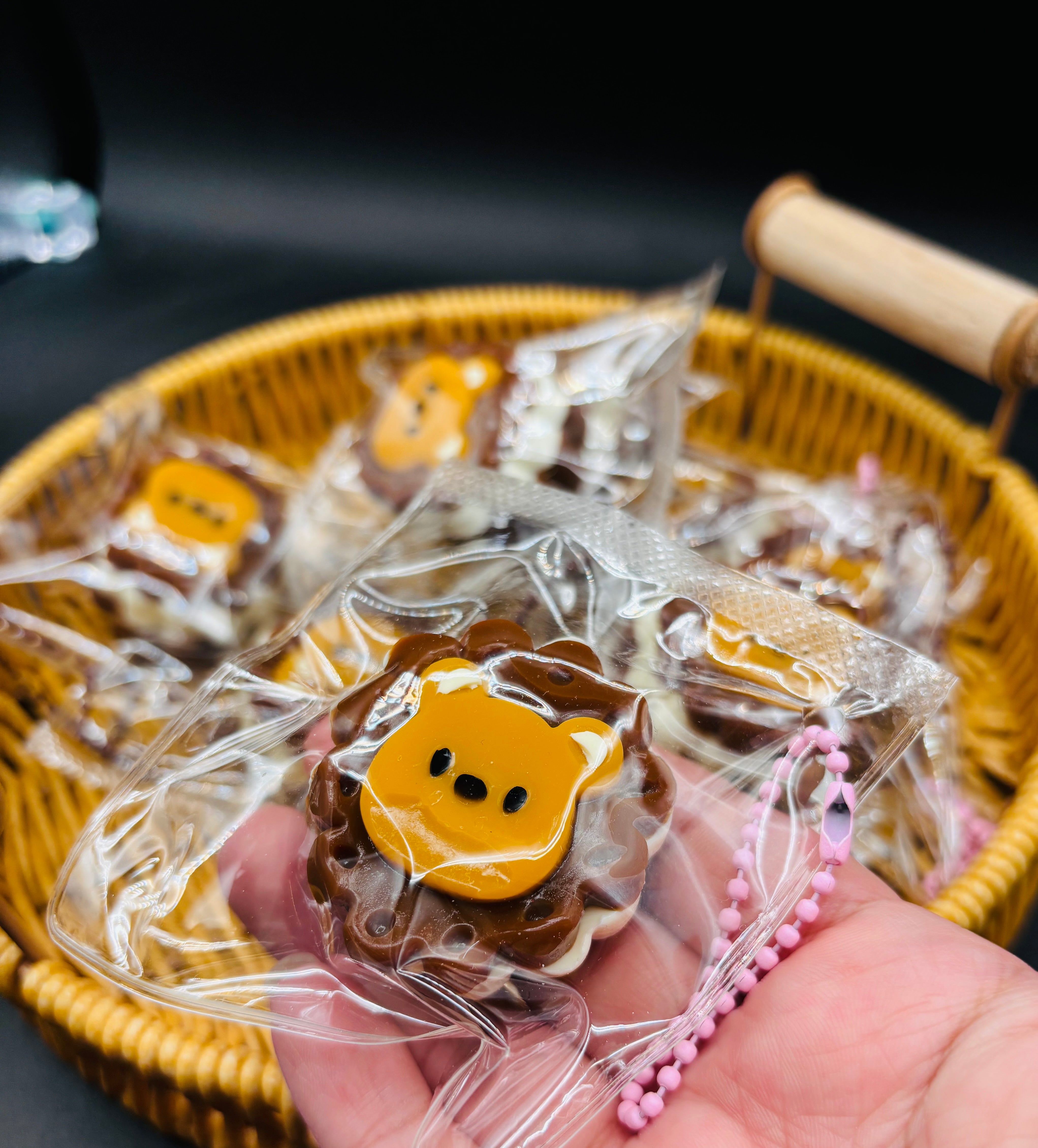 Bear Icecream Cake Keychain Taba Squishy Toy