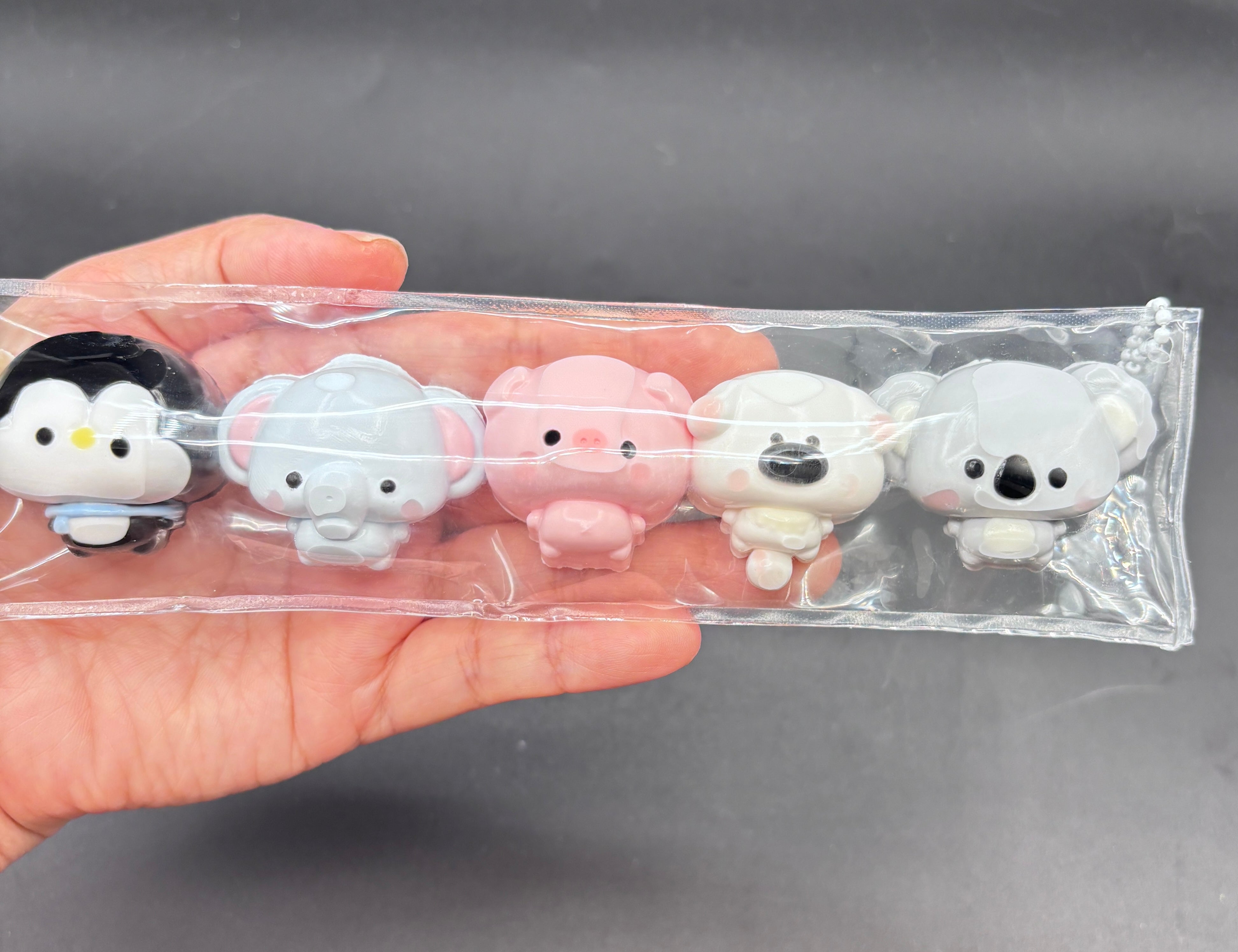 Cute pack of 8 mini carton characters taba soft taba squishy