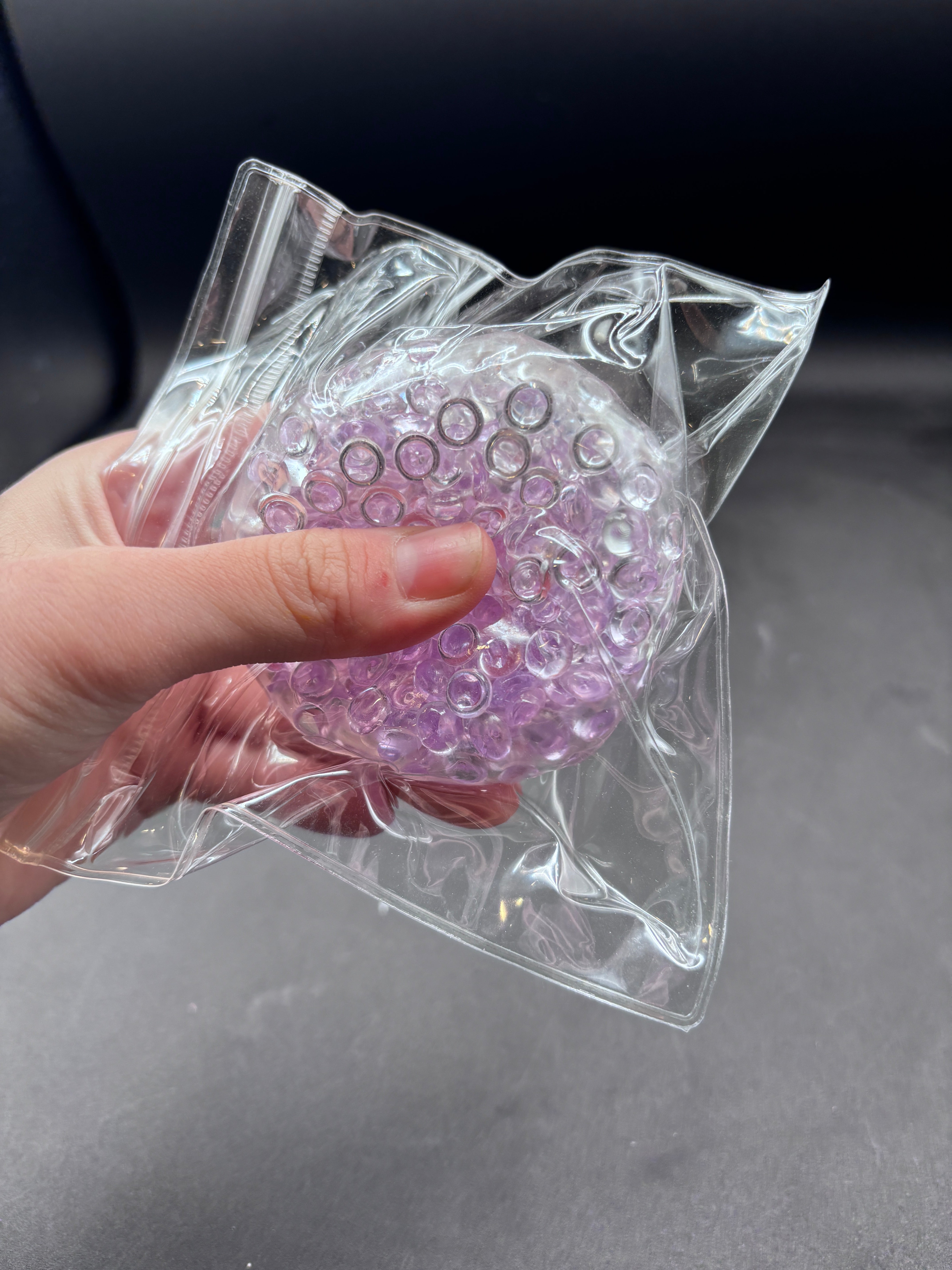 Crunchy fish bead purple ombre Stress Ball