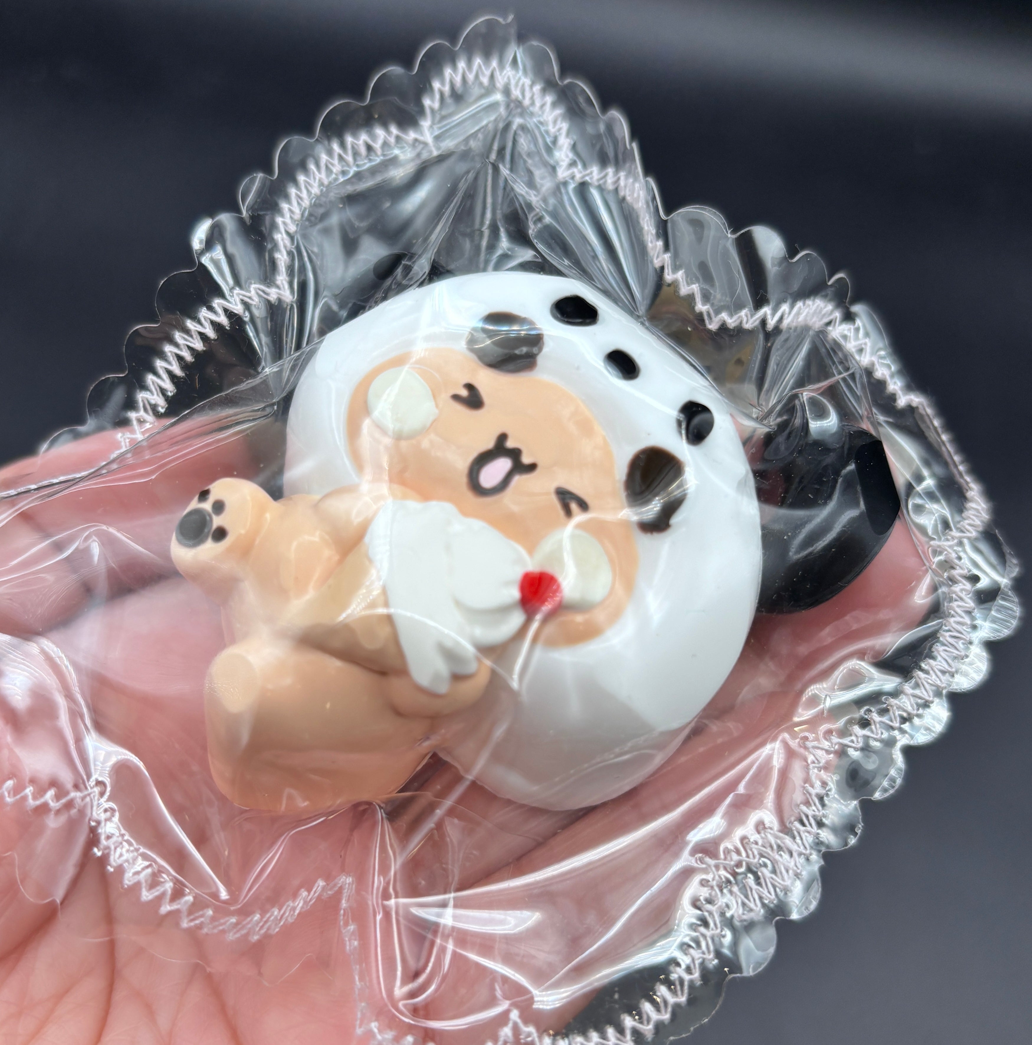 Cute small pochaco hoodie Taba Squishy Toy
