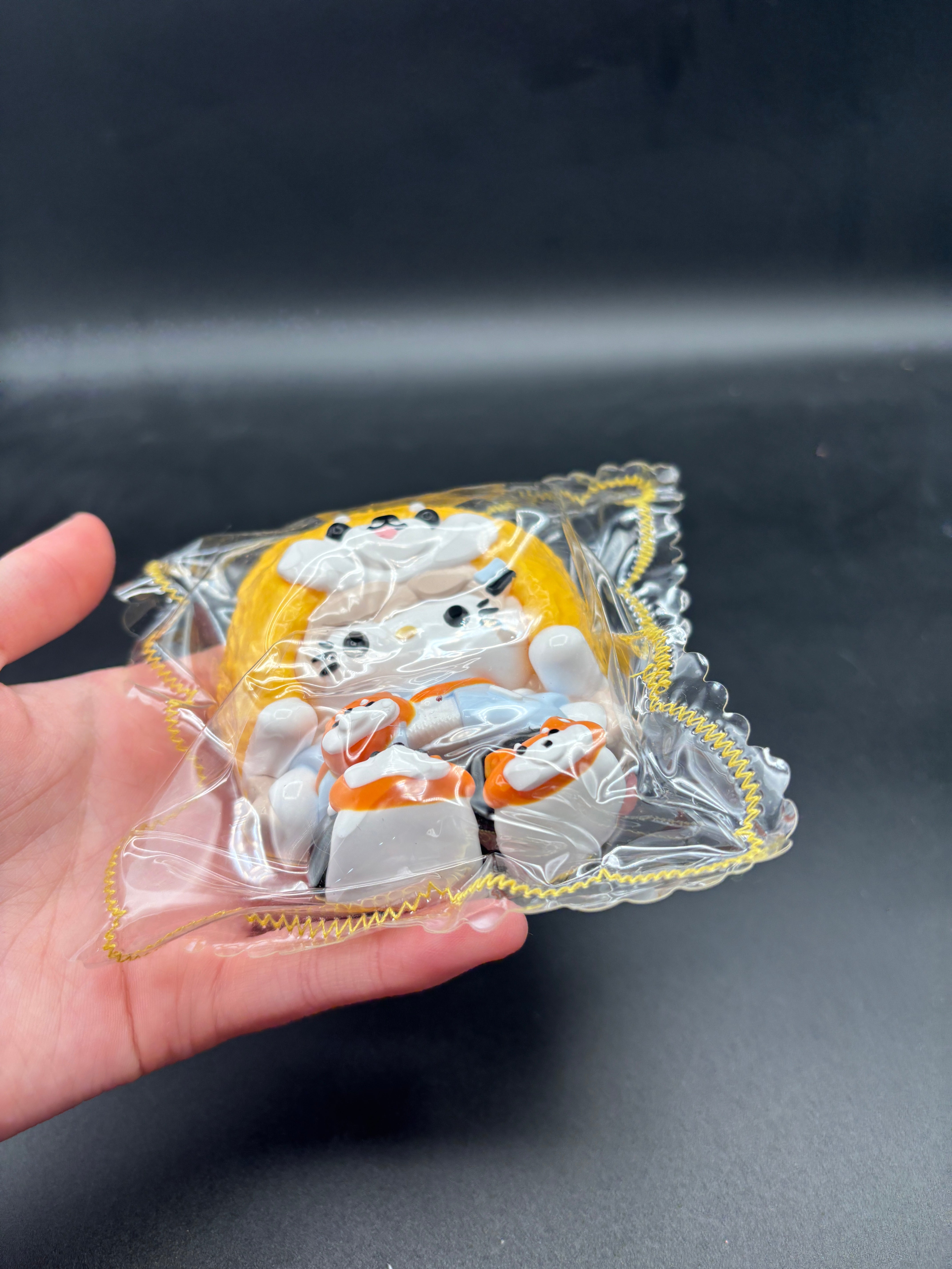 Cute Shiba inu x Kitty soft taba squishy detailed