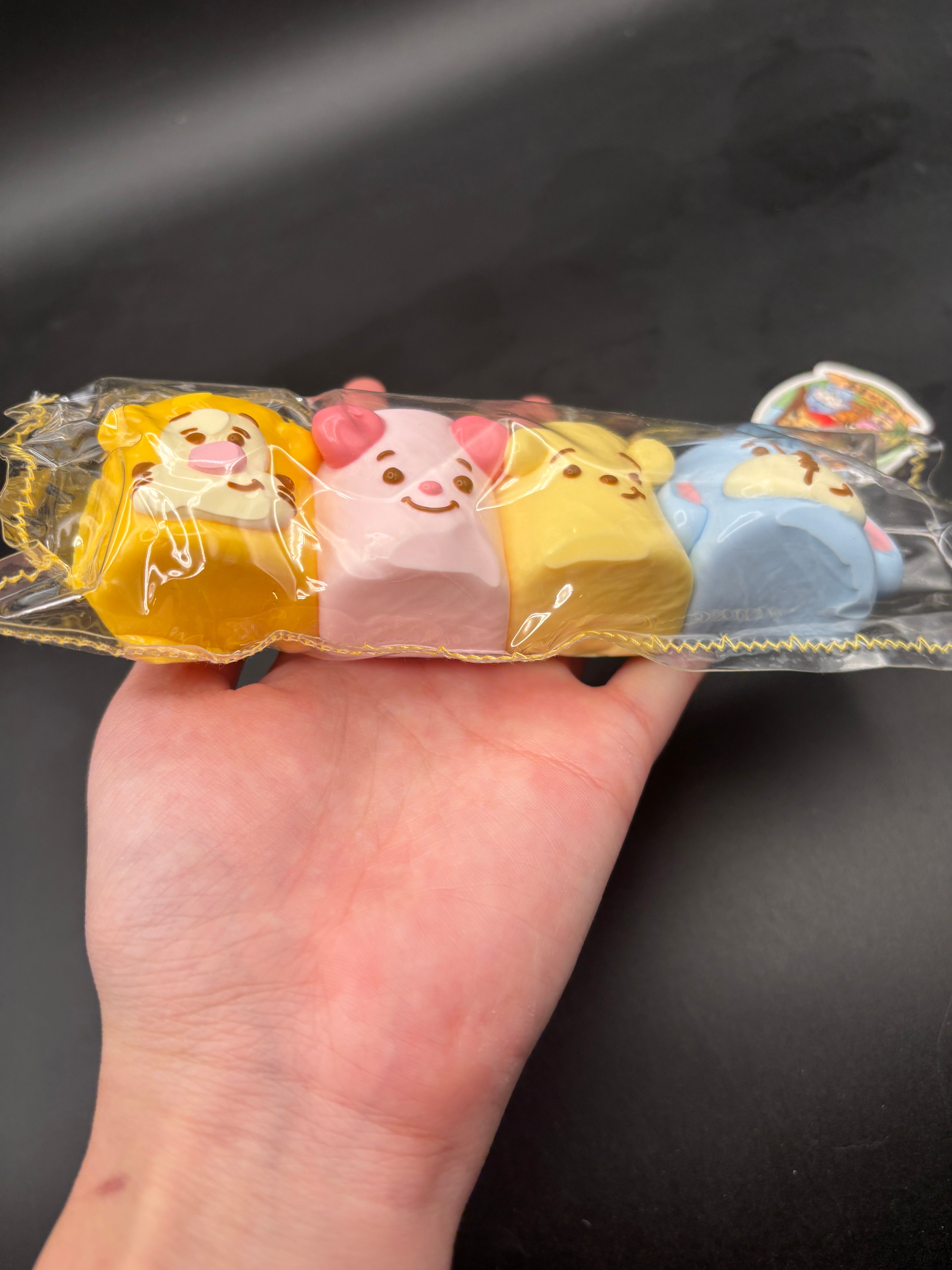 Pack of 4 honey bear and his friends marshmellow mix taba squishy toy
