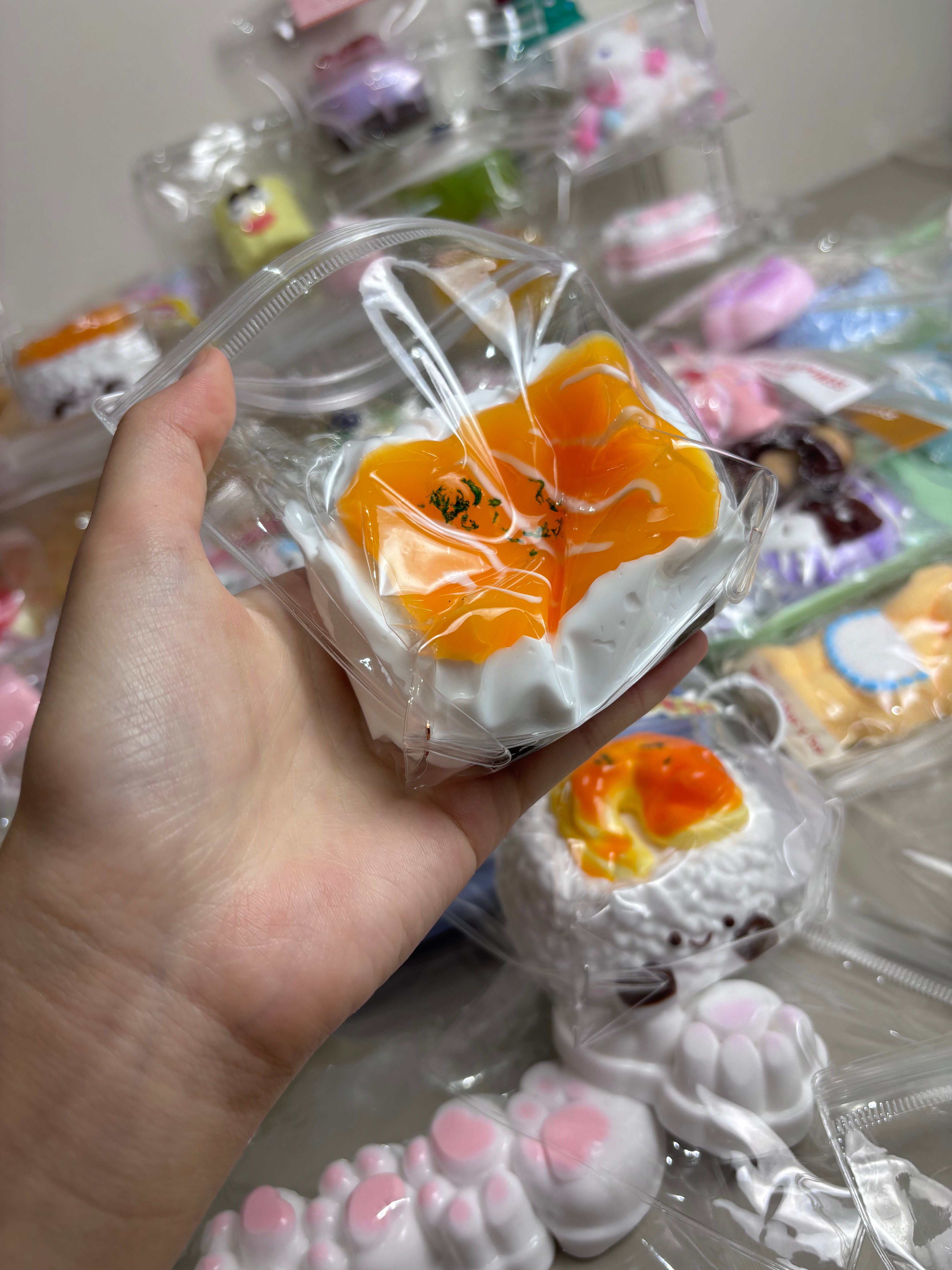 Jelly cat themed sushi super soft Taba Squishy Toy