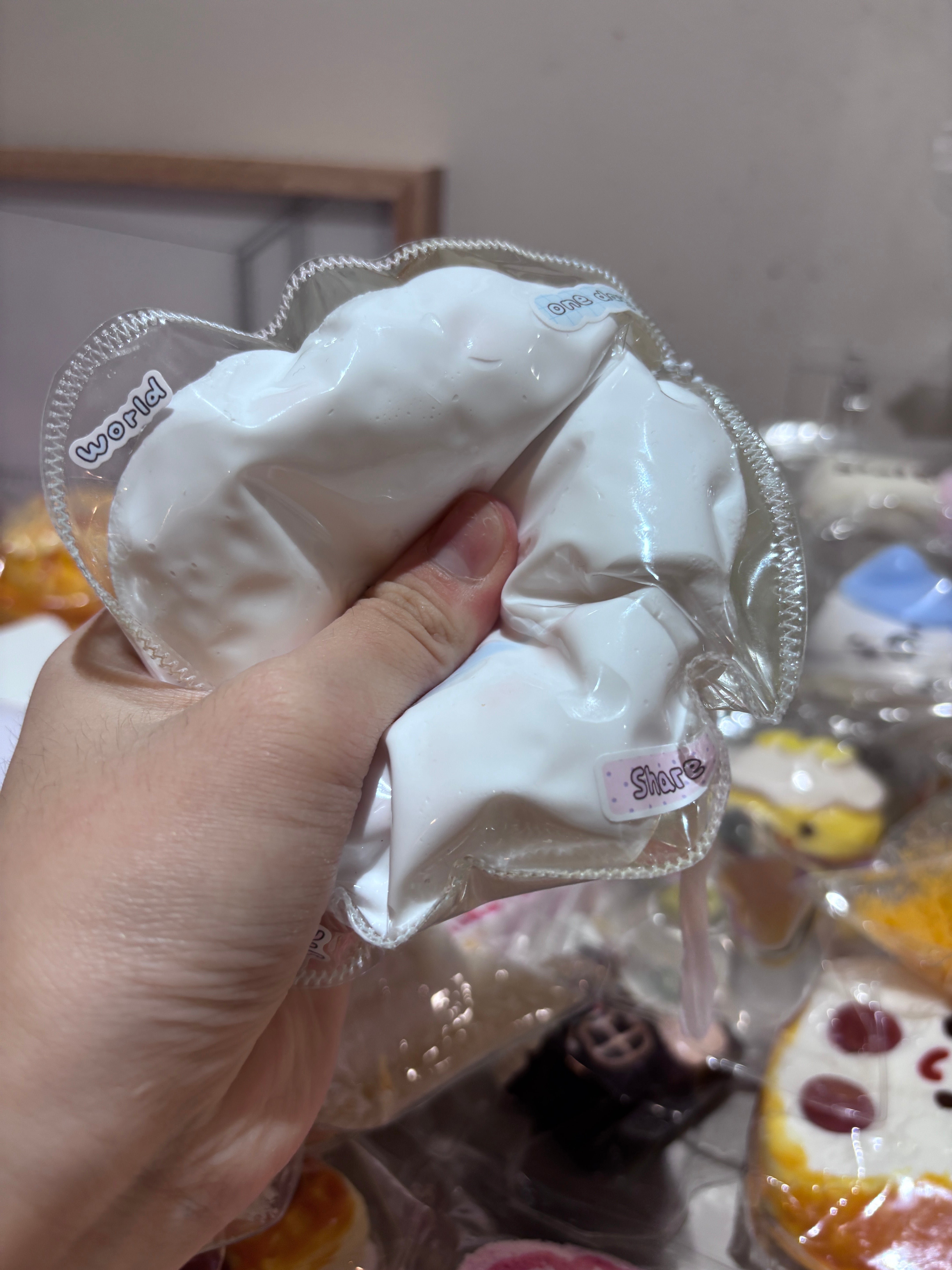 Water x cream textured polar bear Squishy Toy