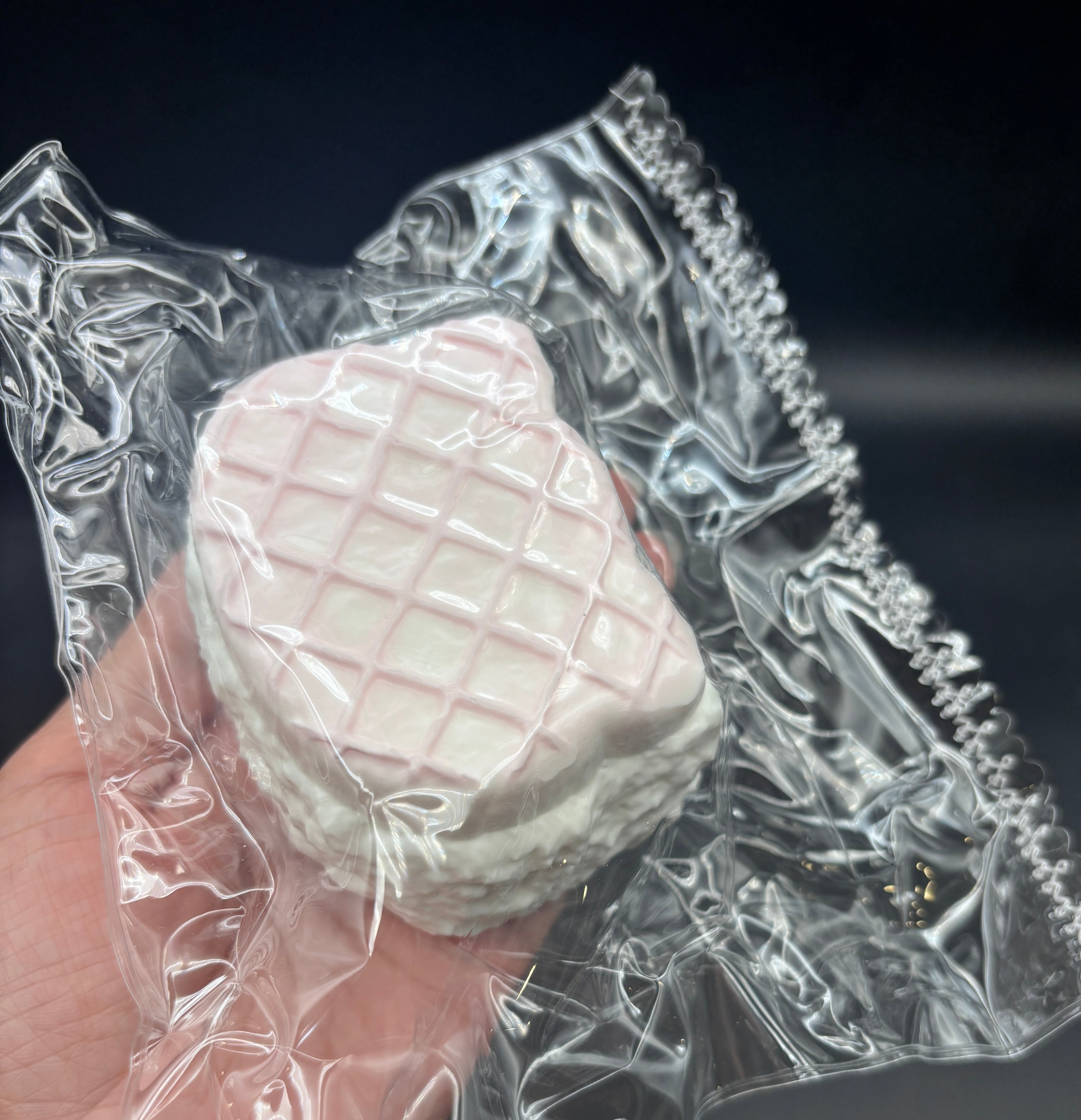 frozen butter textured kitty waffle layer (read des!) Taba Squishy Toy