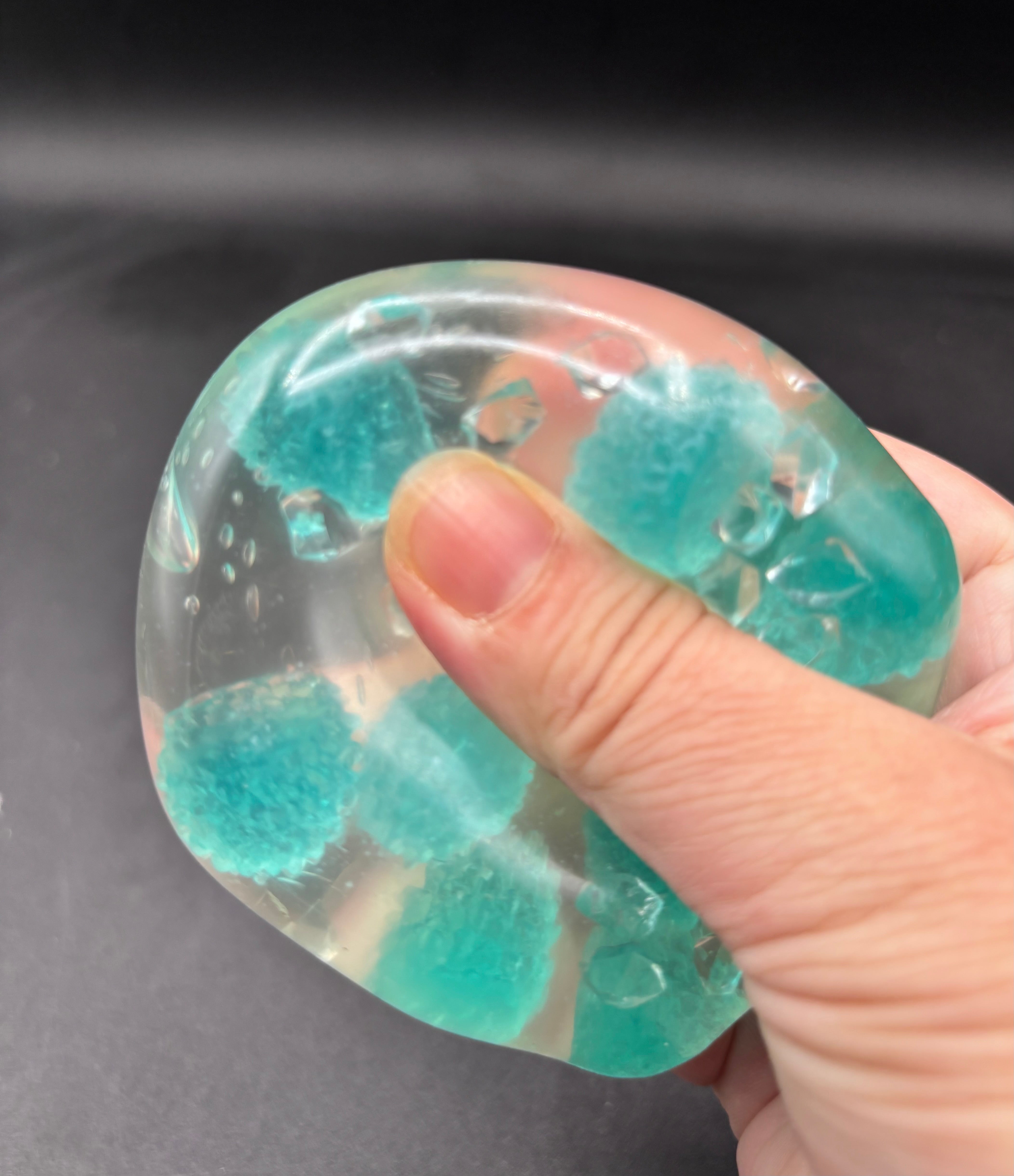 Sugar cube slime ball blue Stress Ball