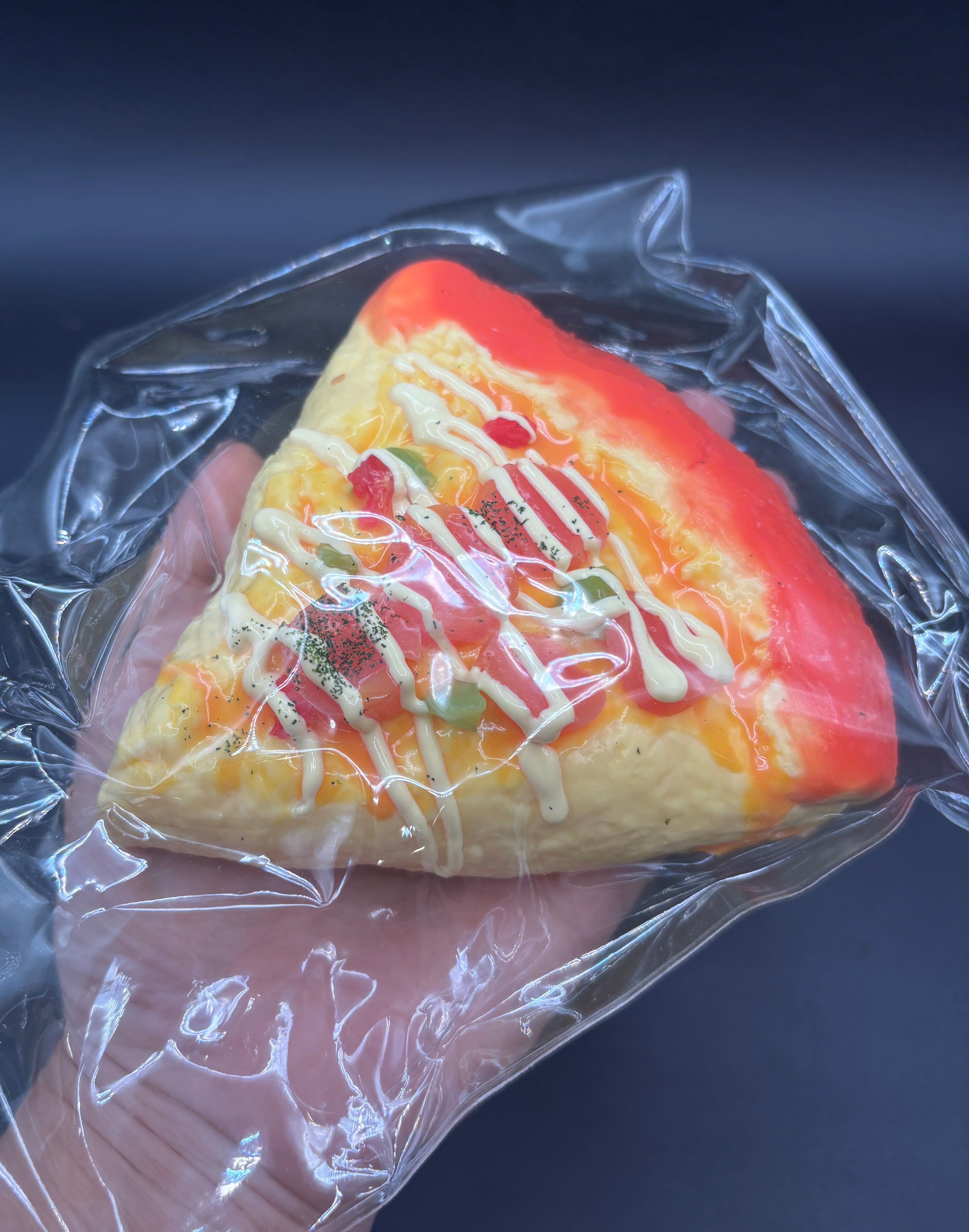 Extra large soft and thick cheese sausage pizza realistic  soft taba squishy