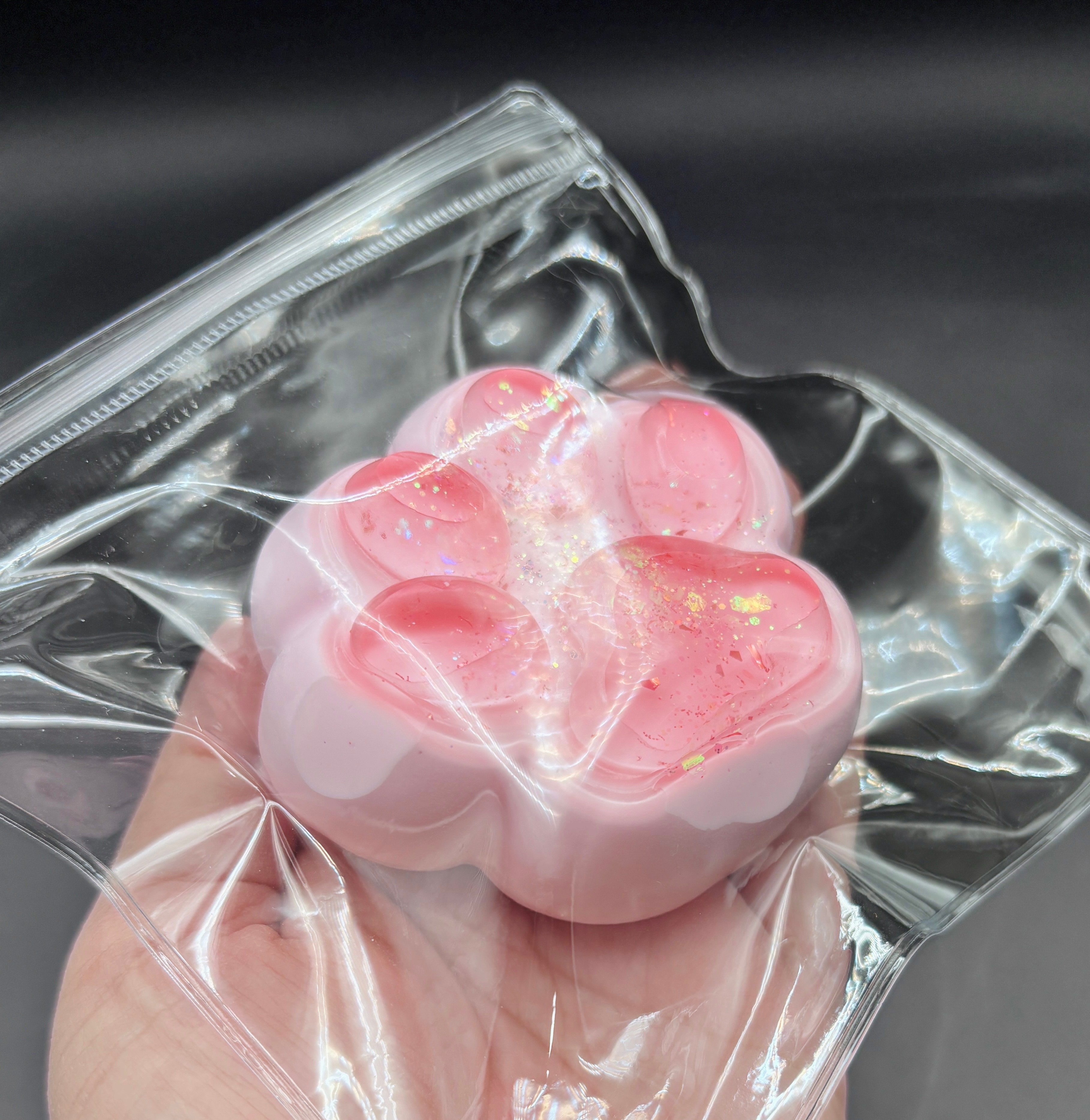 Large Pink cherry bloom Taba Squishy Cat Paw