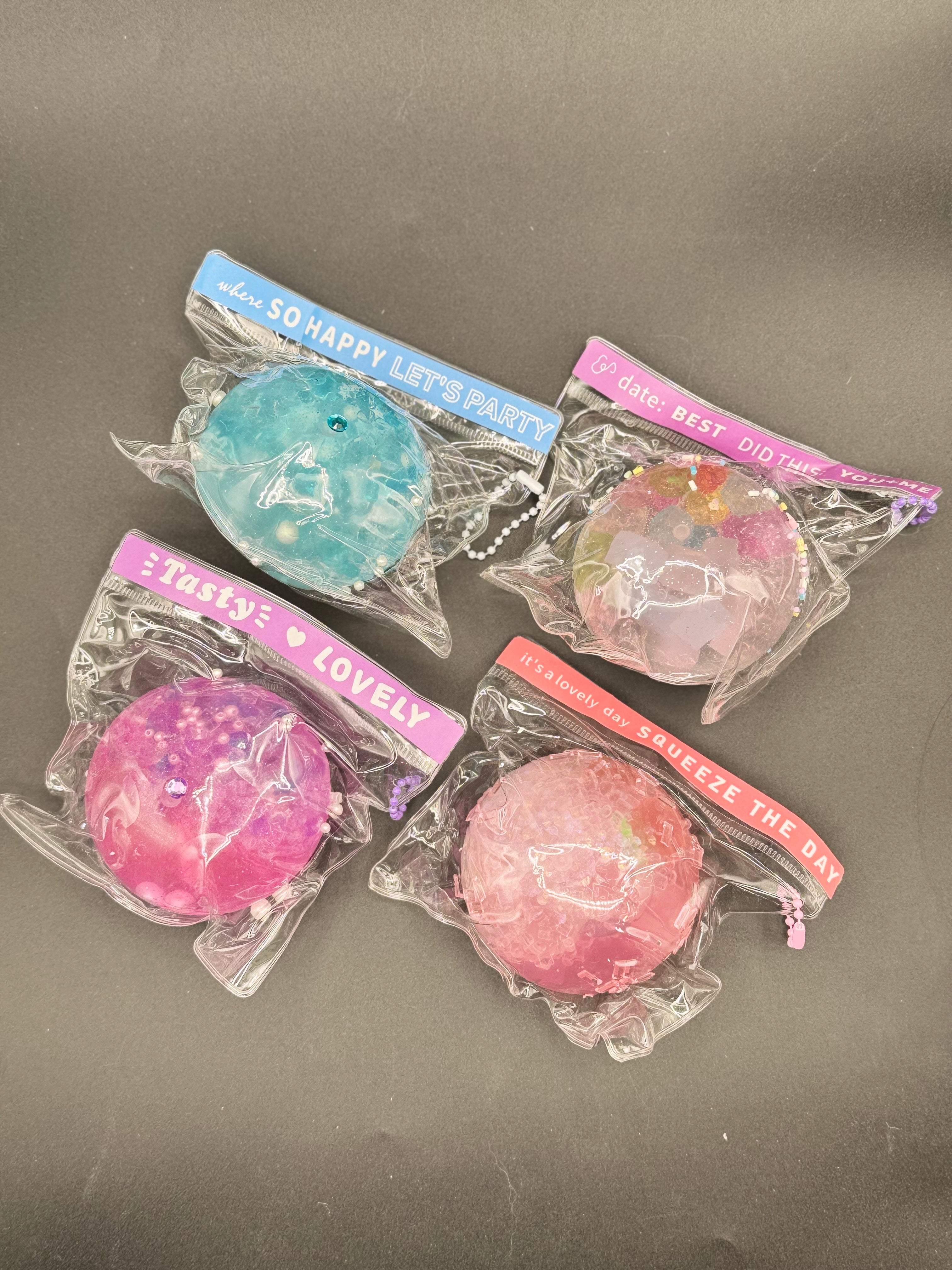Large multi color candy slime Stress Ball
